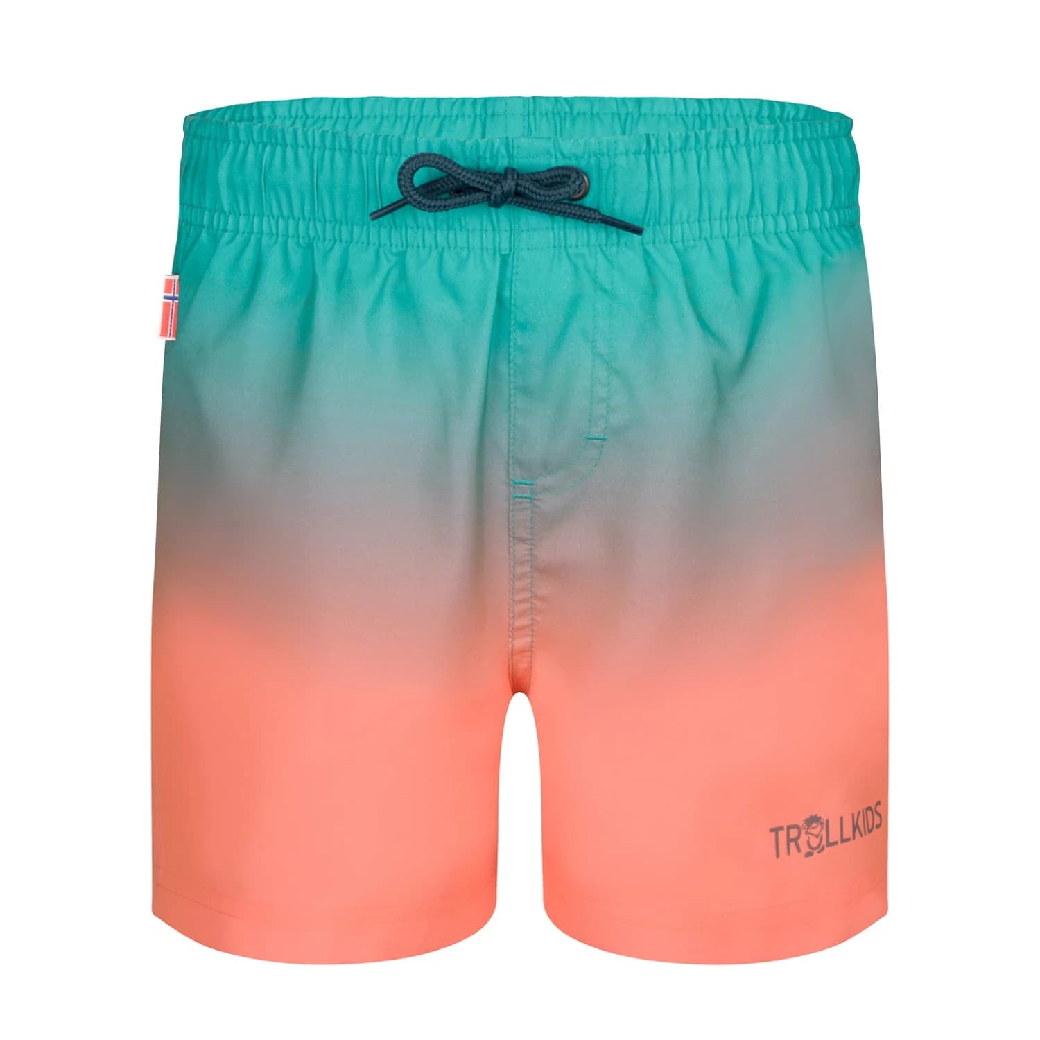 Детски бордшорт Trollkids Kid's Haukland Shorts Boardshorts - Aqua Mint / Vivid Orange