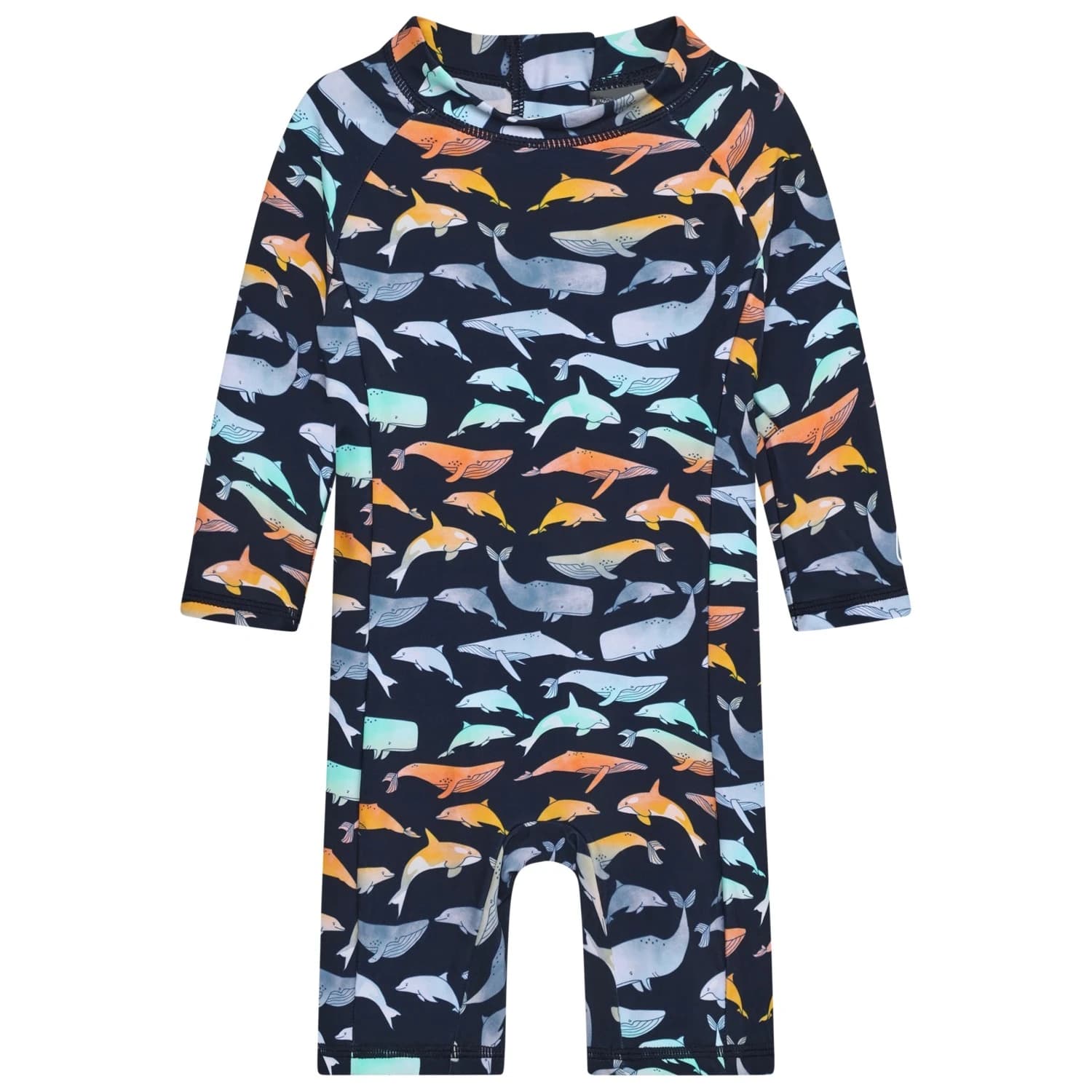 Детски цял бански от ликра (UV защита) Color Kids Baby's Suit L/S AOP Lycra - Dress Blues