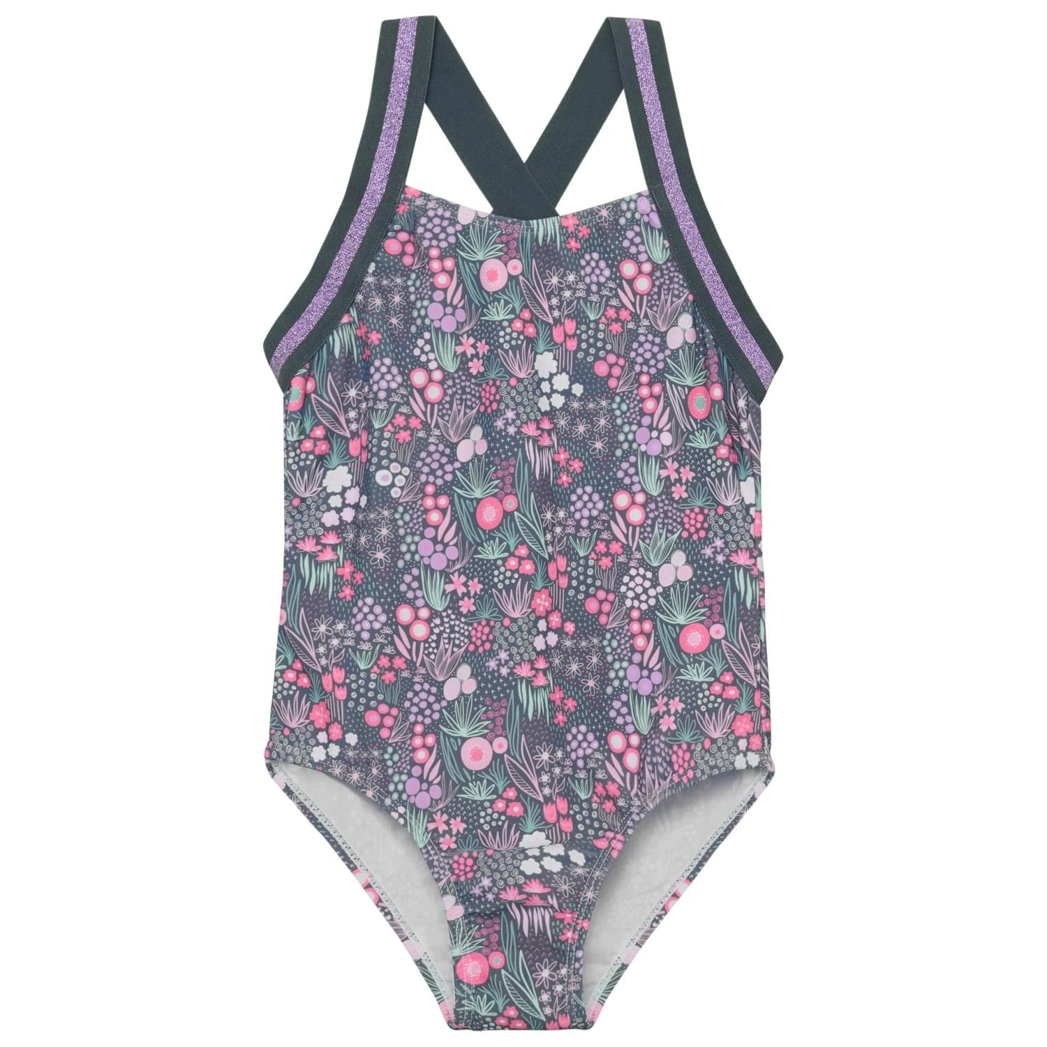 Детски бански костюм Color Kids Kid's Swimsuit with Elastic Straps AOP Swimsuit - Turbulence