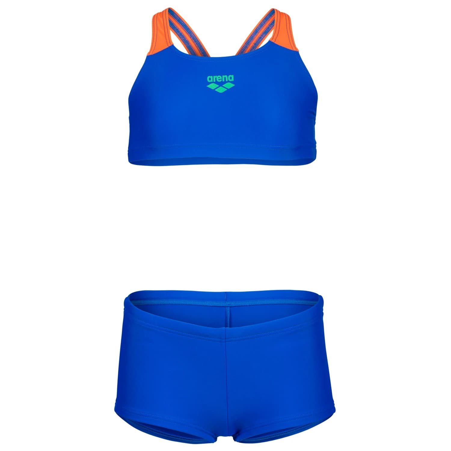 Комплект бикини Arena Girl's Bikini Solid L Bikini - Neon Blue / Orange
