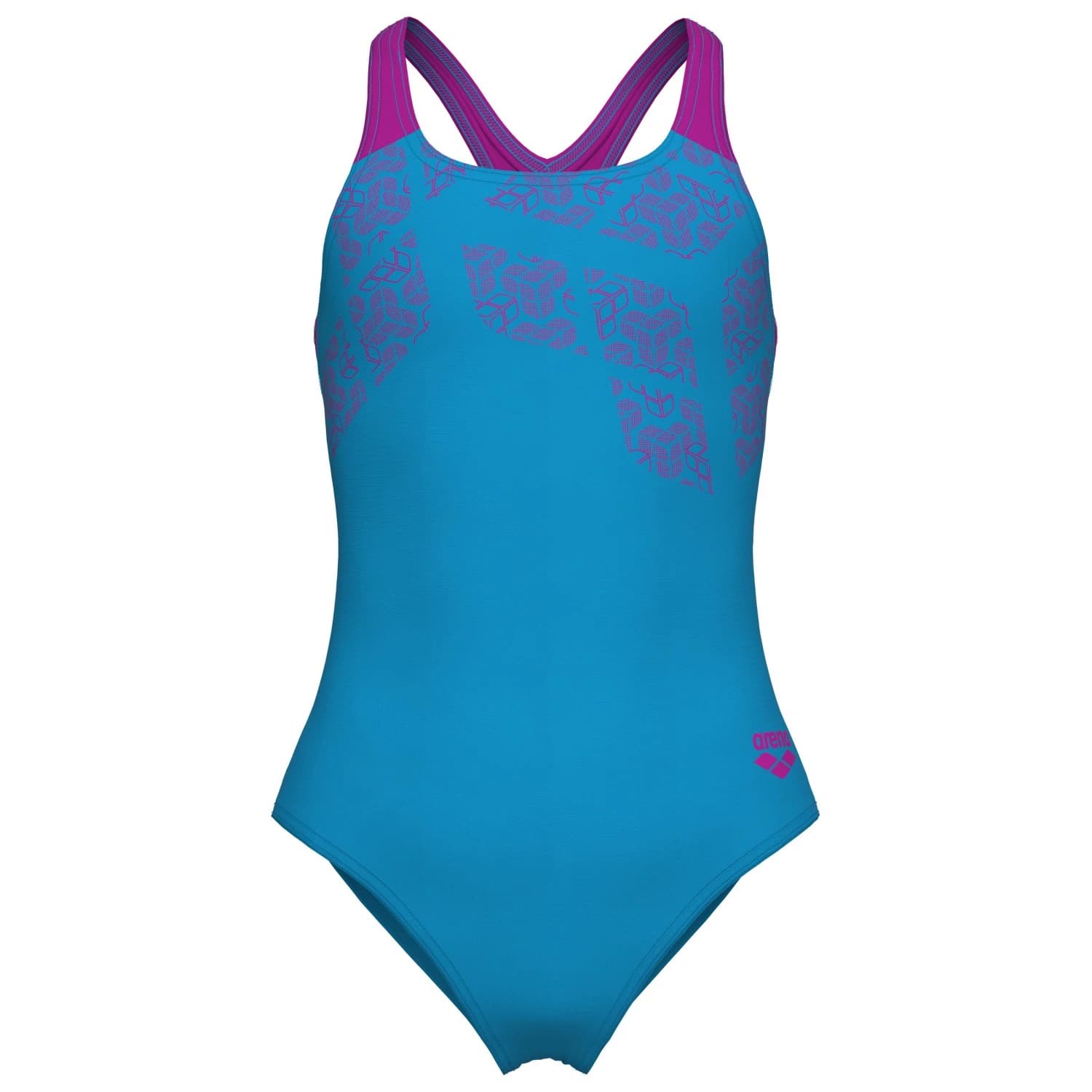 Бански костюм Arena Girl's Kikko Swimsuit Swim Pro Back Swimsuit - Turquoise / Very Fuchsia