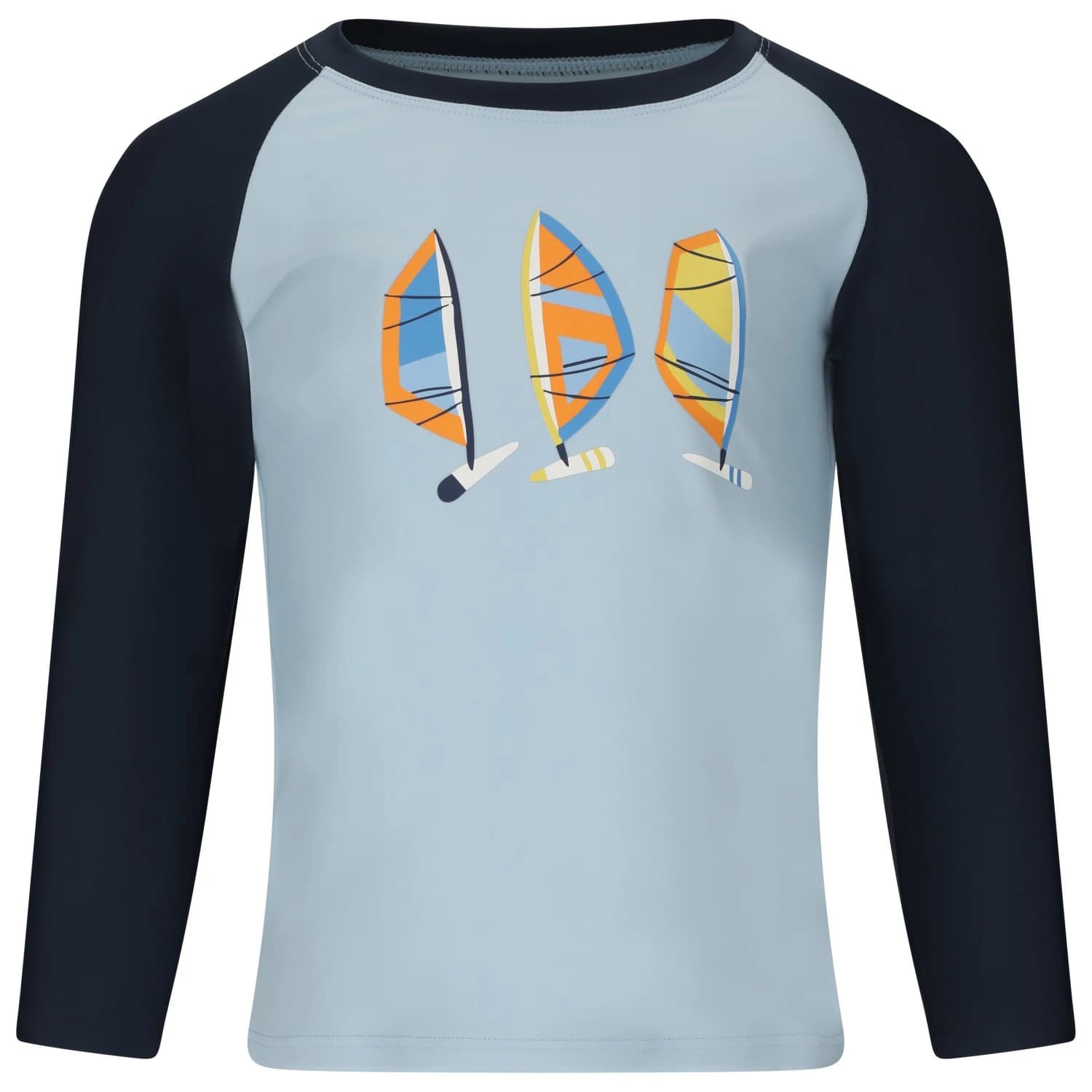 Детска плажна тениска от ликра ZIG ZAG Kid's Lassu UVA L/S T-Shirt Lycra - Cerulean