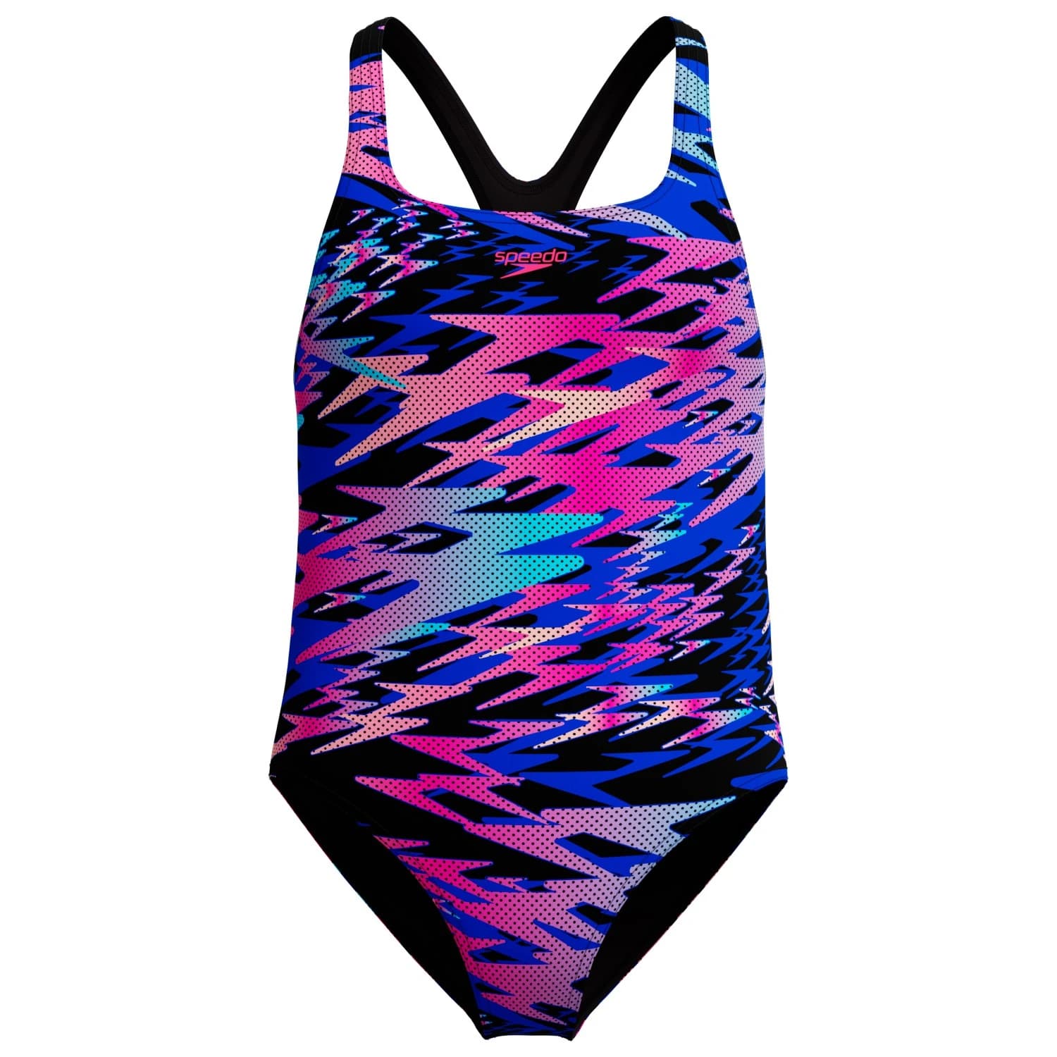 Детски бански костюм Speedo Kid's Hyperboom Print Medalist One Piece Swimsuit - Anthracite