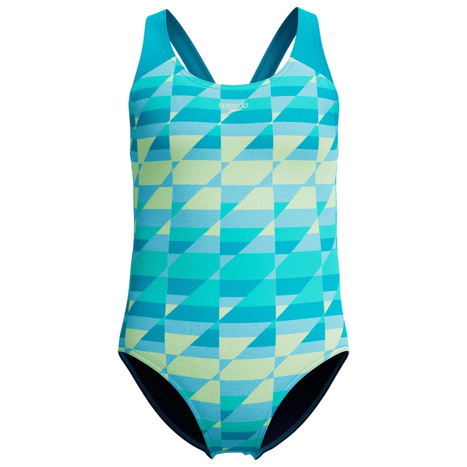 Детски бански костюм Speedo Kid's Print Splashback One Piece Swimsuit - Angelic Blue/Mayan Blue