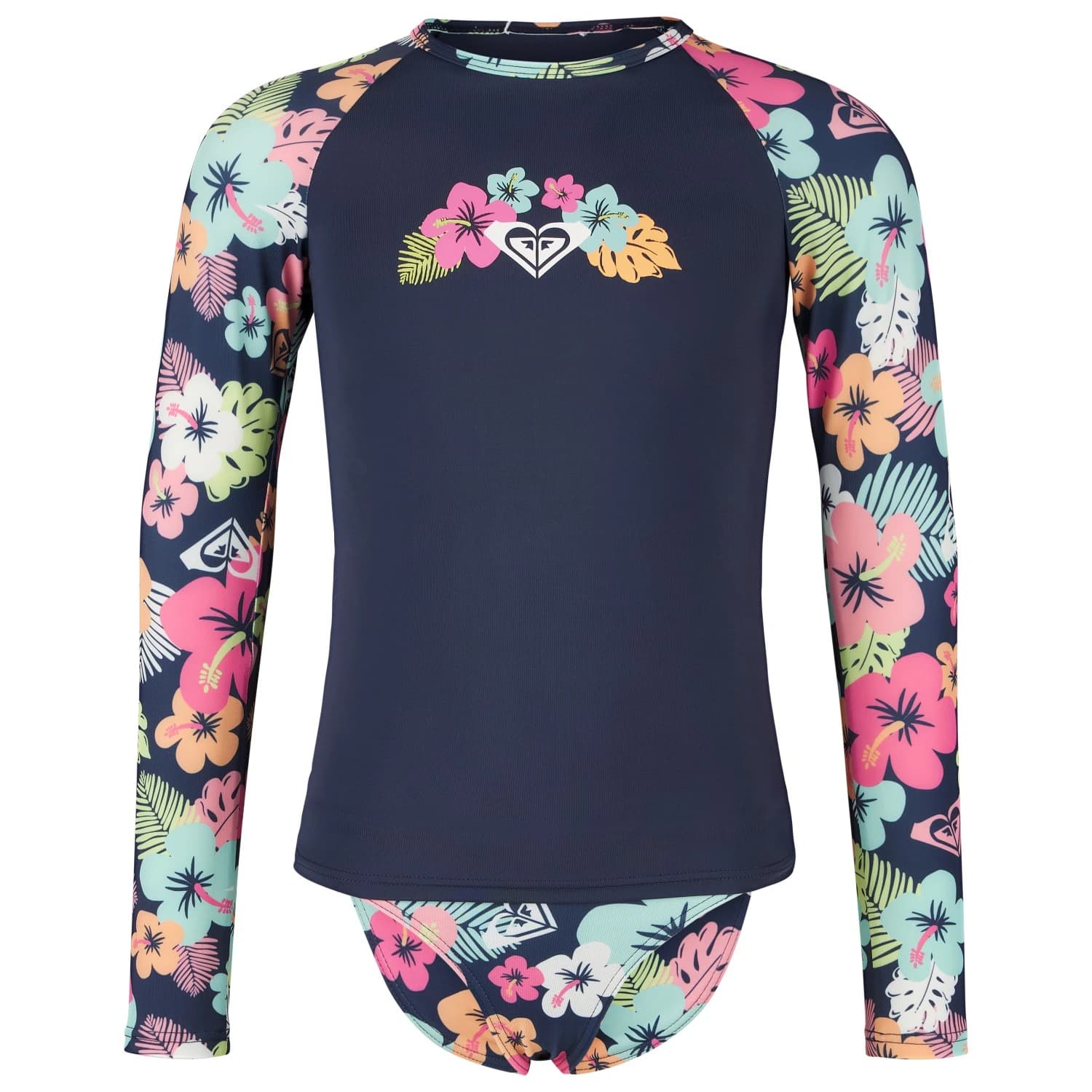Детски комплект бикини Roxy Kid's Morning Flower Lycra Set Bikini - Mood Indigo Morning Flowers Tw