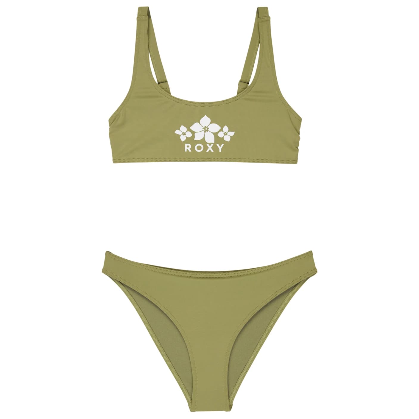 Детски комплект бикини Roxy Kid's Solid Active RG Bralette Set Bikini - Oil Green