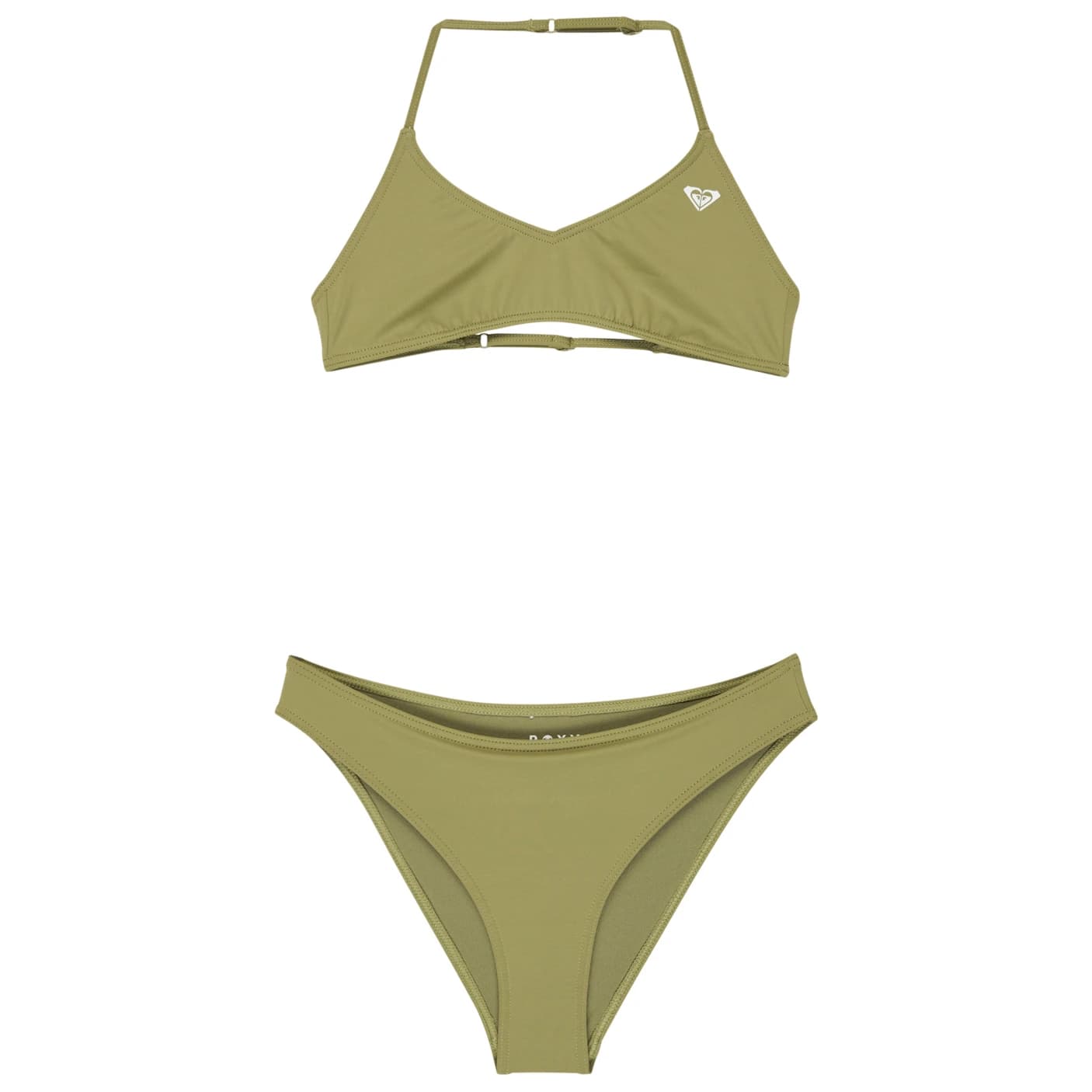 Детски комплект бикини Roxy Kid's Solid Active RG Tri Bra Set Bikini - Oil Green