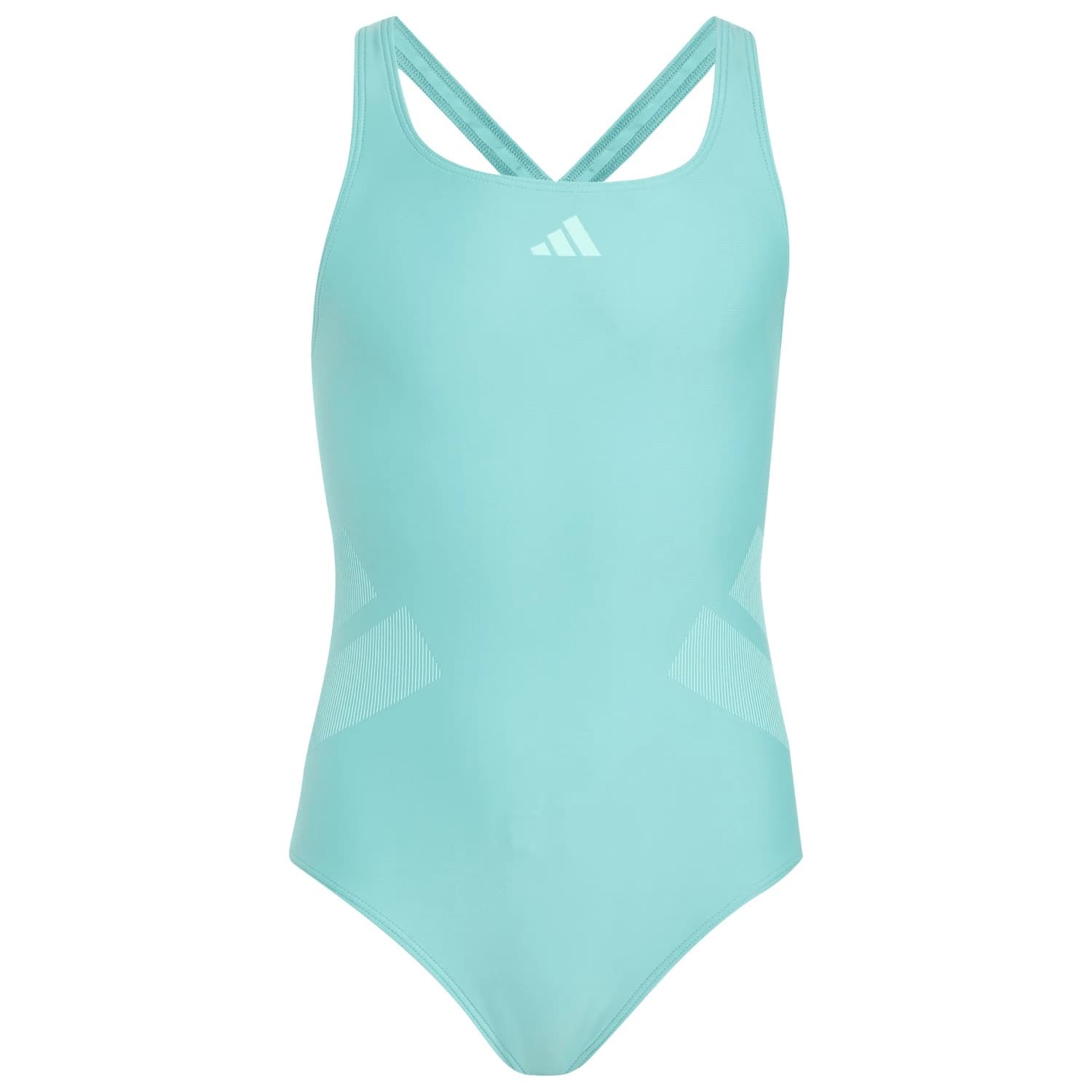 Детски бански костюм adidas Kid's 3 Bar Logo C-Back Suit Swimsuit - Mint Ton