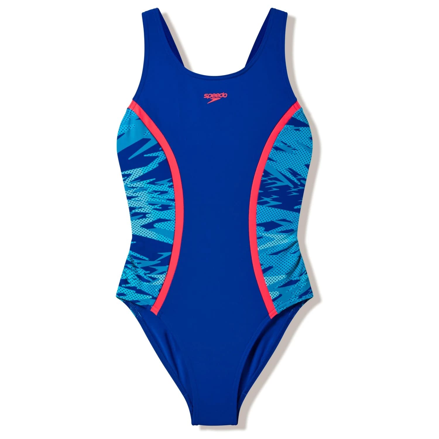 Детски бански костюм Speedo Kid's Hyperboom Splice Muscleback Swimsuit - Night Watch / Hyper Teal