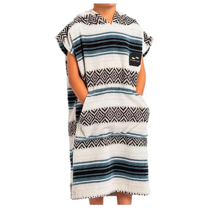 Детско пончо за сърф Slowtide Kid's Oso Changing Poncho Surf poncho - White