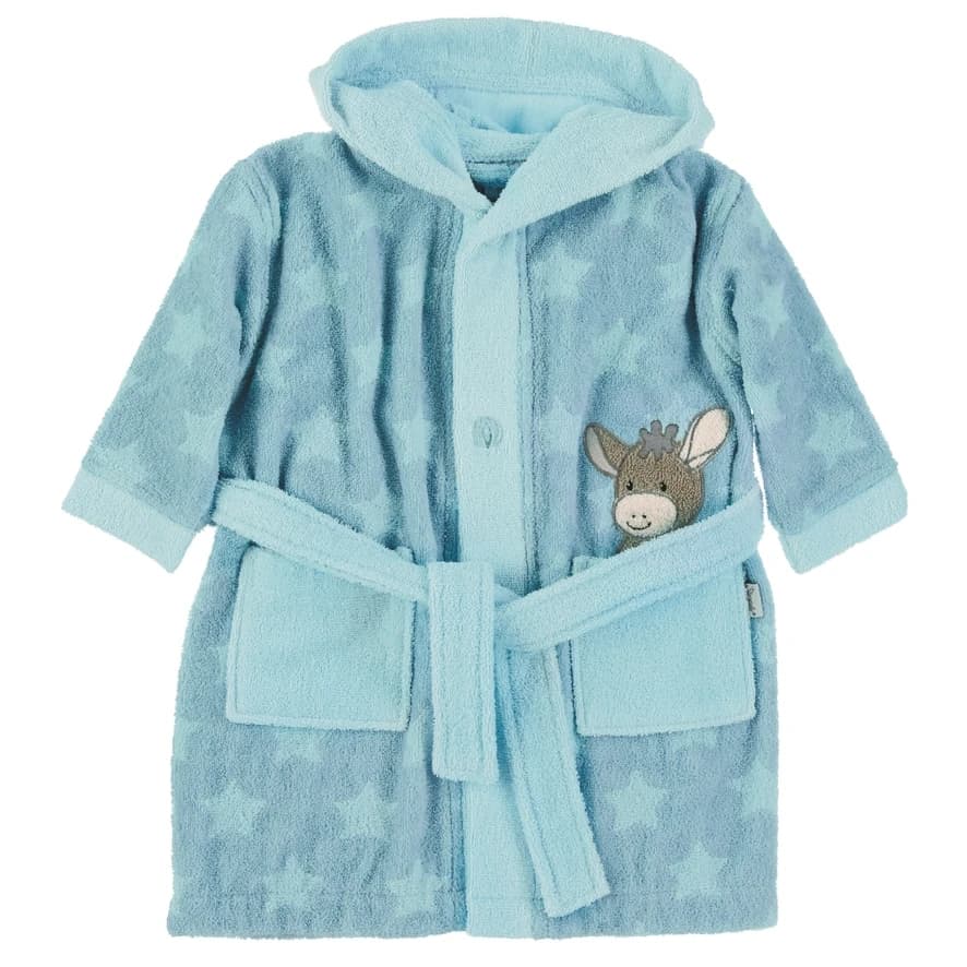 Детски халат Sterntaler Kid's Bademantel Emmi Bathrobe - Mittelblau