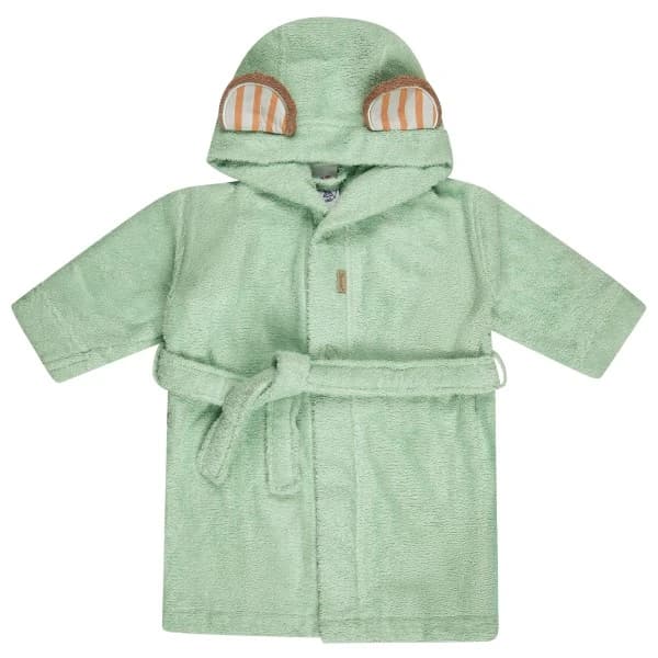 Детски халат Sterntaler Kid's Bademantel with Ears Bär Bo Bathrobe - Mintgrün