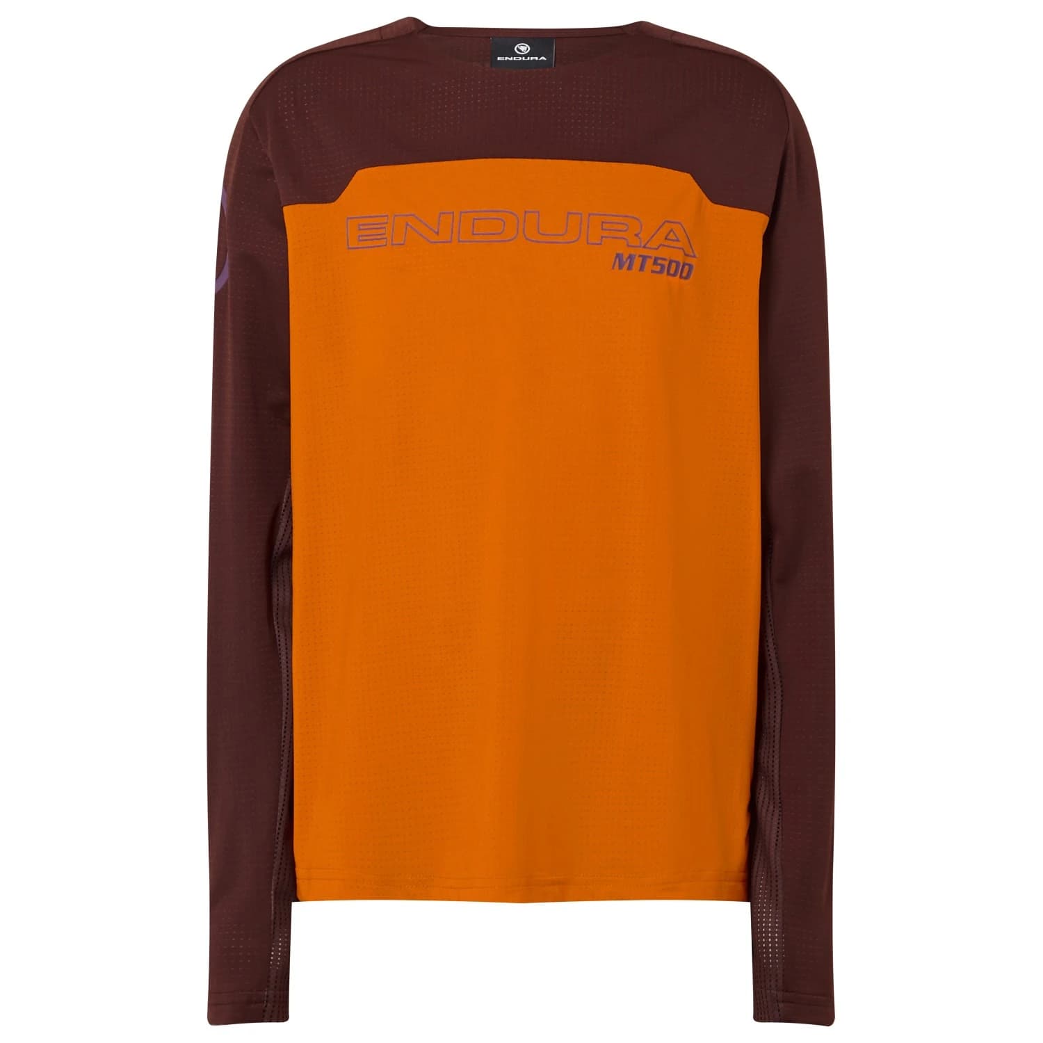 Детска фланелка с дълъг ръкав за колоездене Endura Kid's MT500 Burner Trikot Langarm Cycling jersey - End Orange