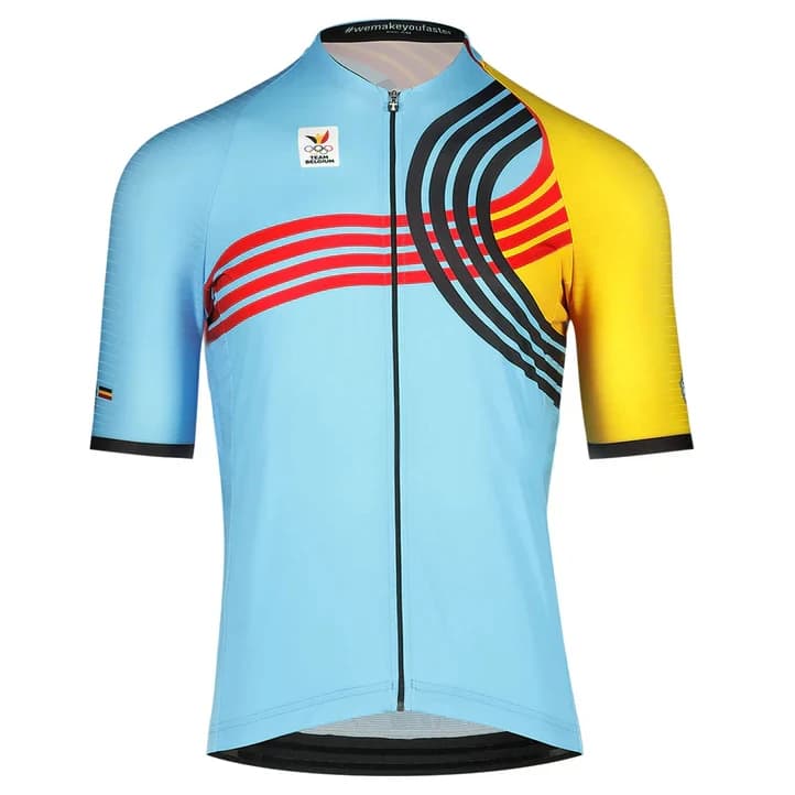 Детска фланелка с къс ръкав за колоездене Bioracer Kid's Icon Jersey Cycling jersey - Boic Olympics Paris 2024