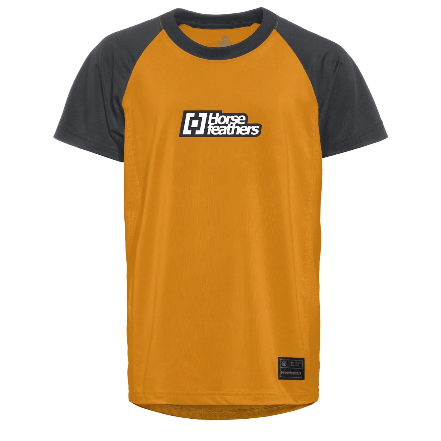 Детска фланелка с къс ръкав за колоездене Horsefeathers Kid's Spike Bike Jersey Cycling jersey - Sunflower / Indigo