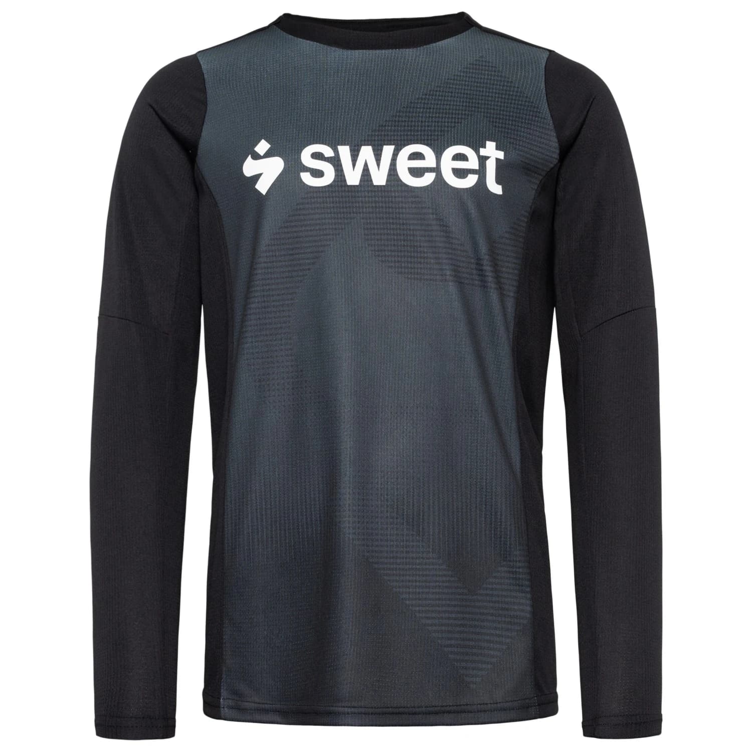 Детска фланелка с дълъг ръкав за колоездене Sweet Protection Kid's Hunter II Trail Long Sleeve Cycling jersey - Black