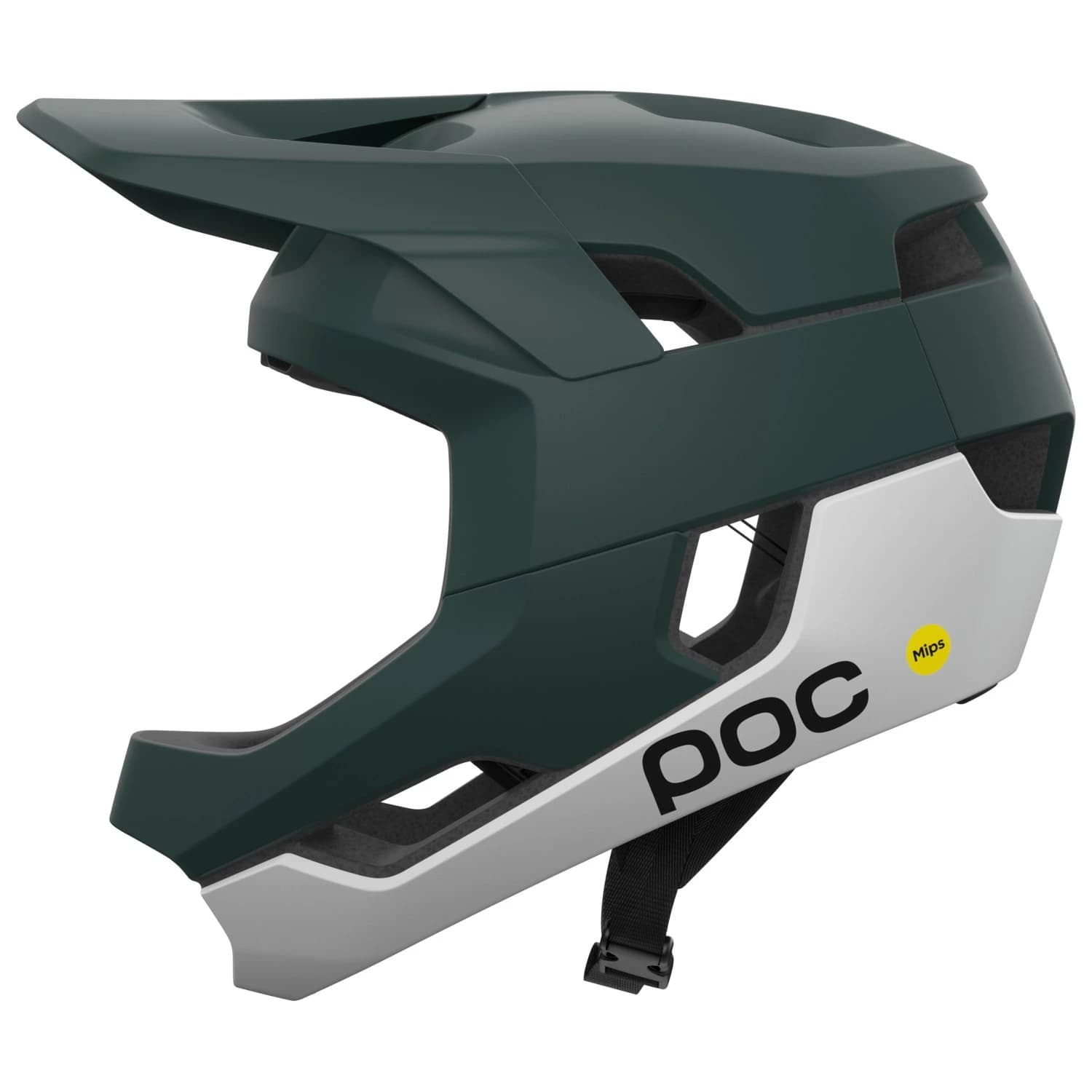 Full Face каска POC Otocon Race MIPS Bike helmet - Pargasite Green Matt / Hydrogen White Matt