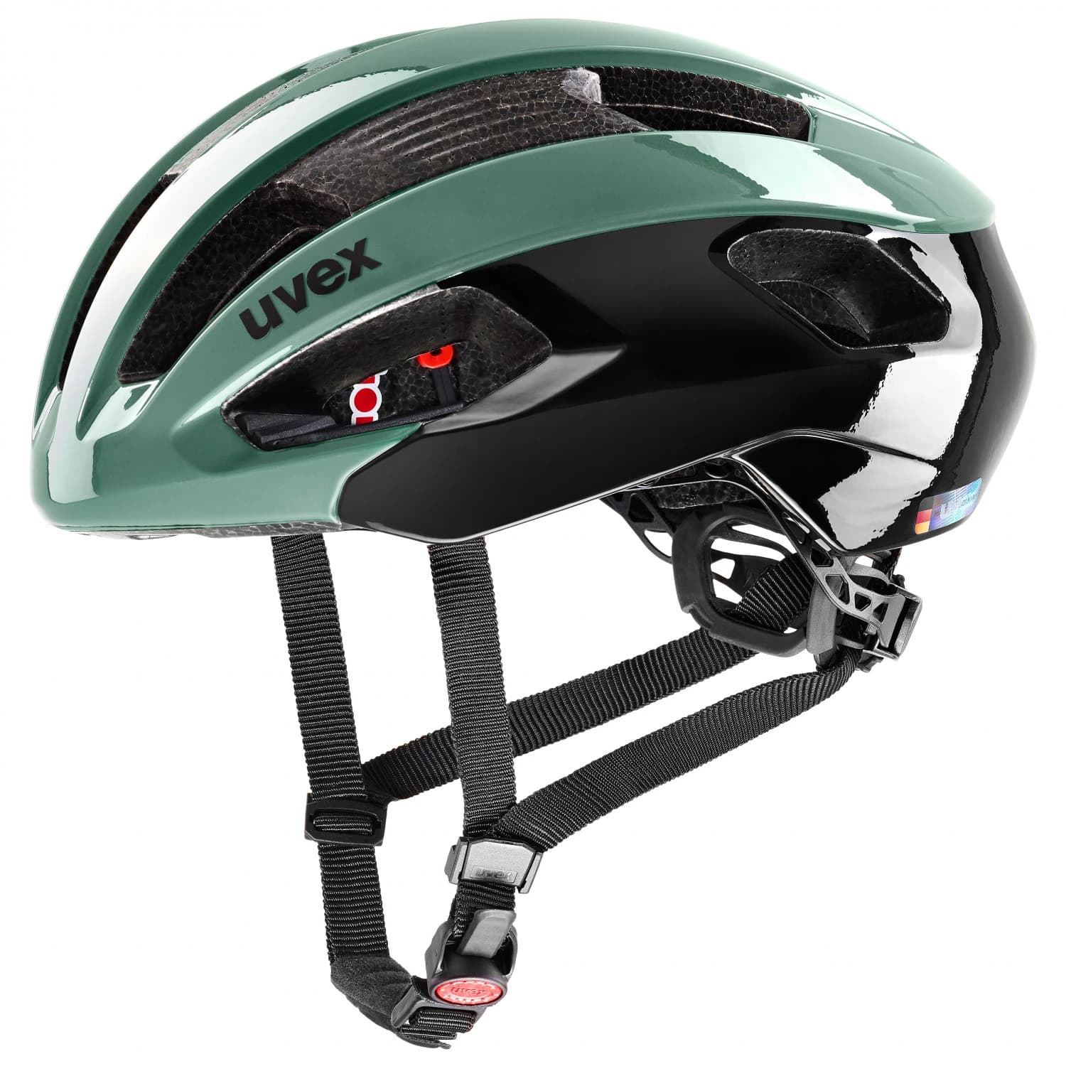 Каска за шосейно колоездене Uvex Rise Bike helmet - Moss Green / Black