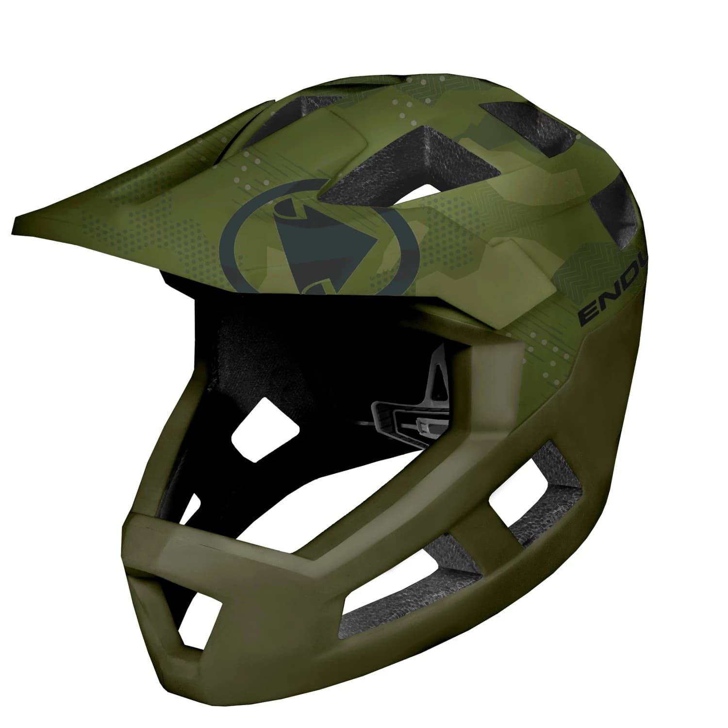 Детска full Face каска Endura Kid's Singletrack Vollvisierhelm Bike helmet - Olivgrün