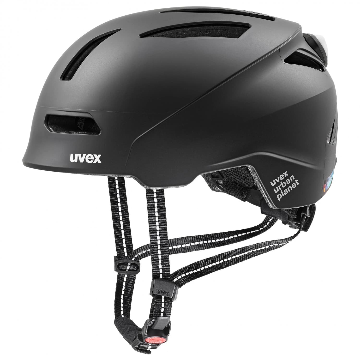 Каска за велосипед Uvex Urban Planet LED Bike helmet - Black Matt