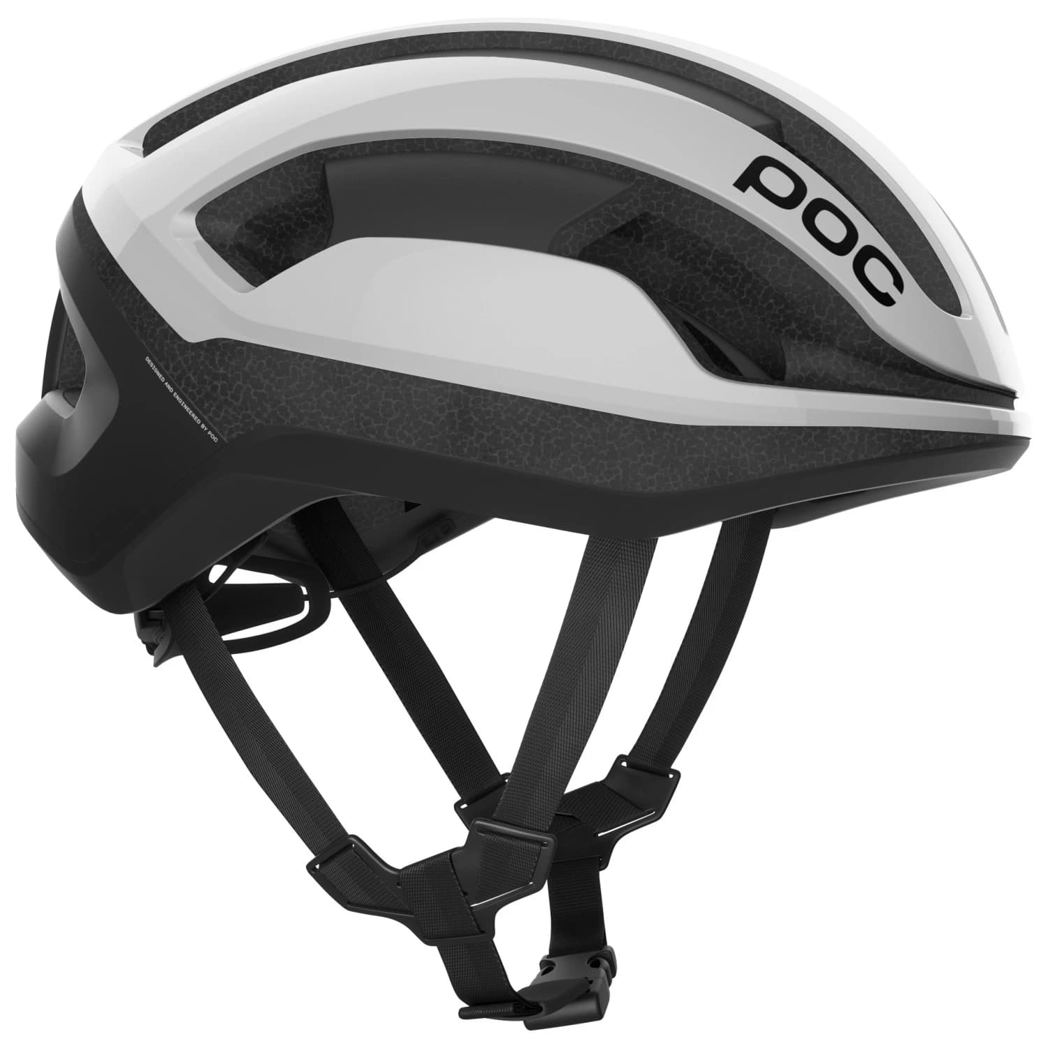 Каска за шосейно колоездене POC Omne Lite Bike helmet - Hydrogen White/Uranium Black Matt