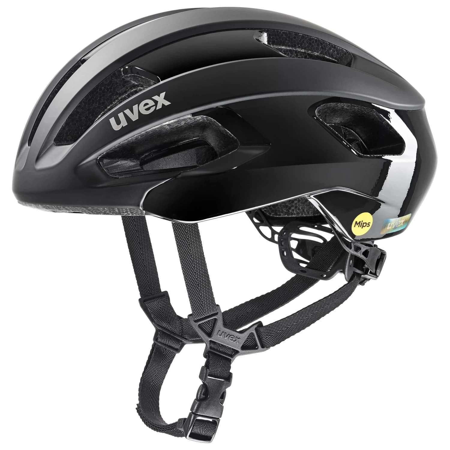 Каска за шосейно колоездене Uvex Rise Pro MIPS Bike helmet - Black Matt