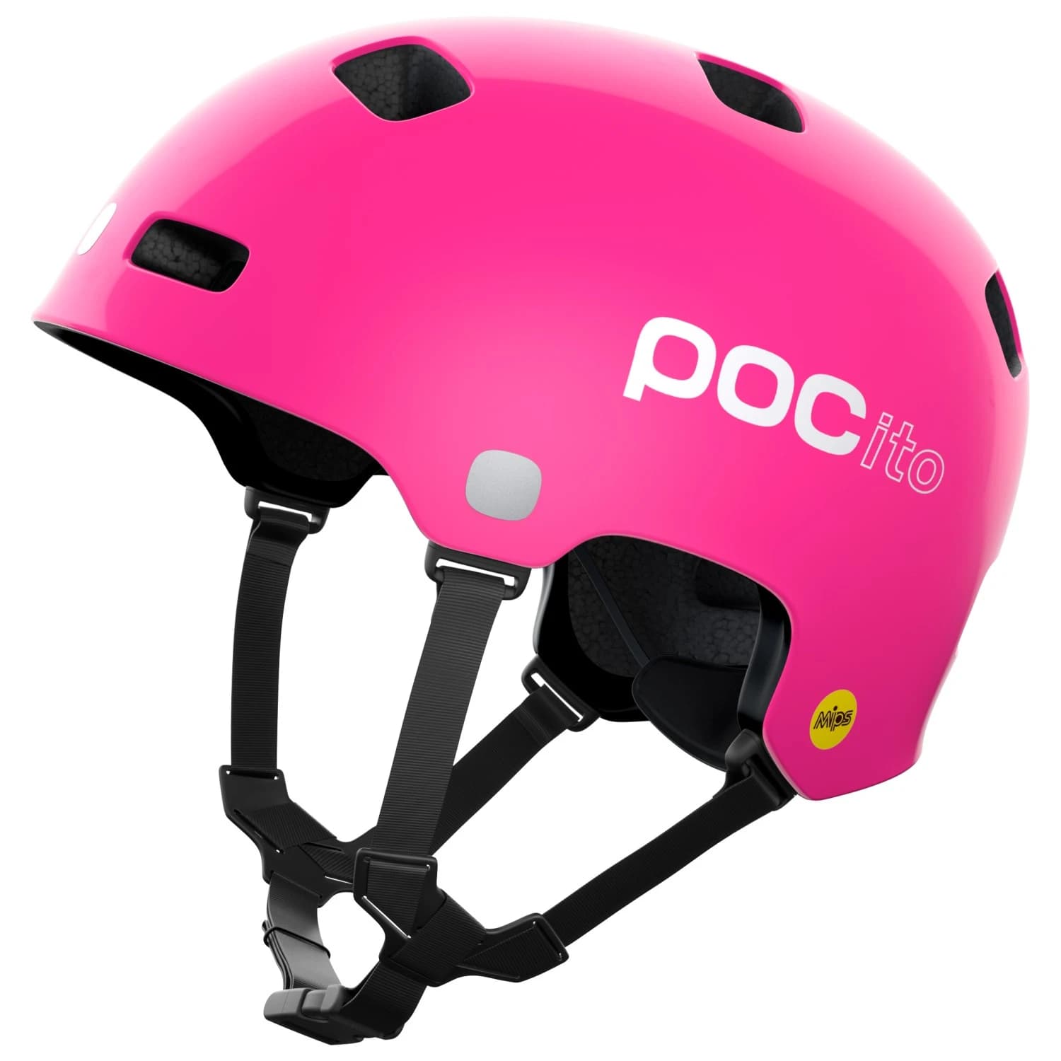 Детска каска за велосипед Poc Kid's POCito Crane MIPS Bike helmet - Fluorescent Pink