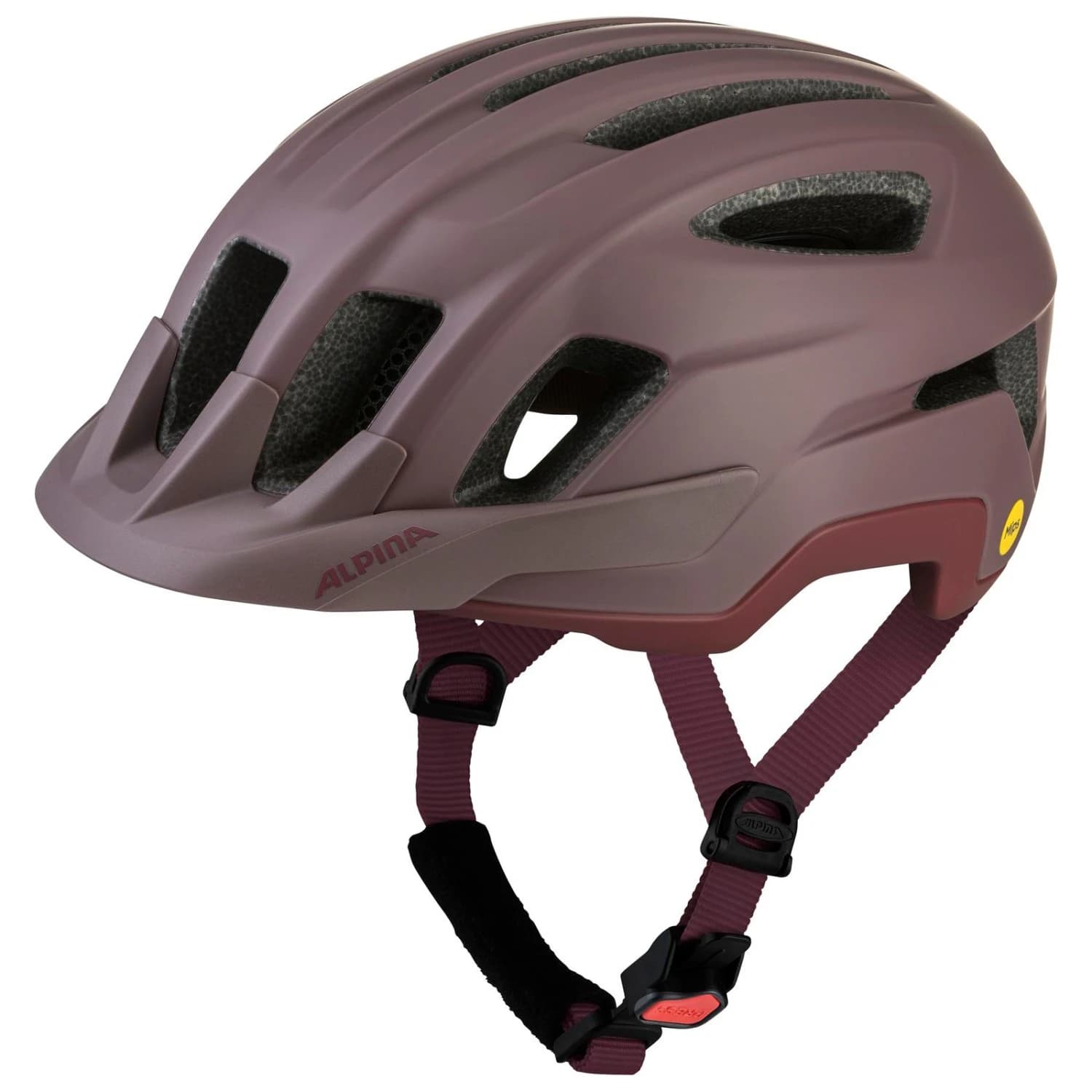 Каска за велосипед Alpina Paranus Mips Bike helmet - Raisin Matt