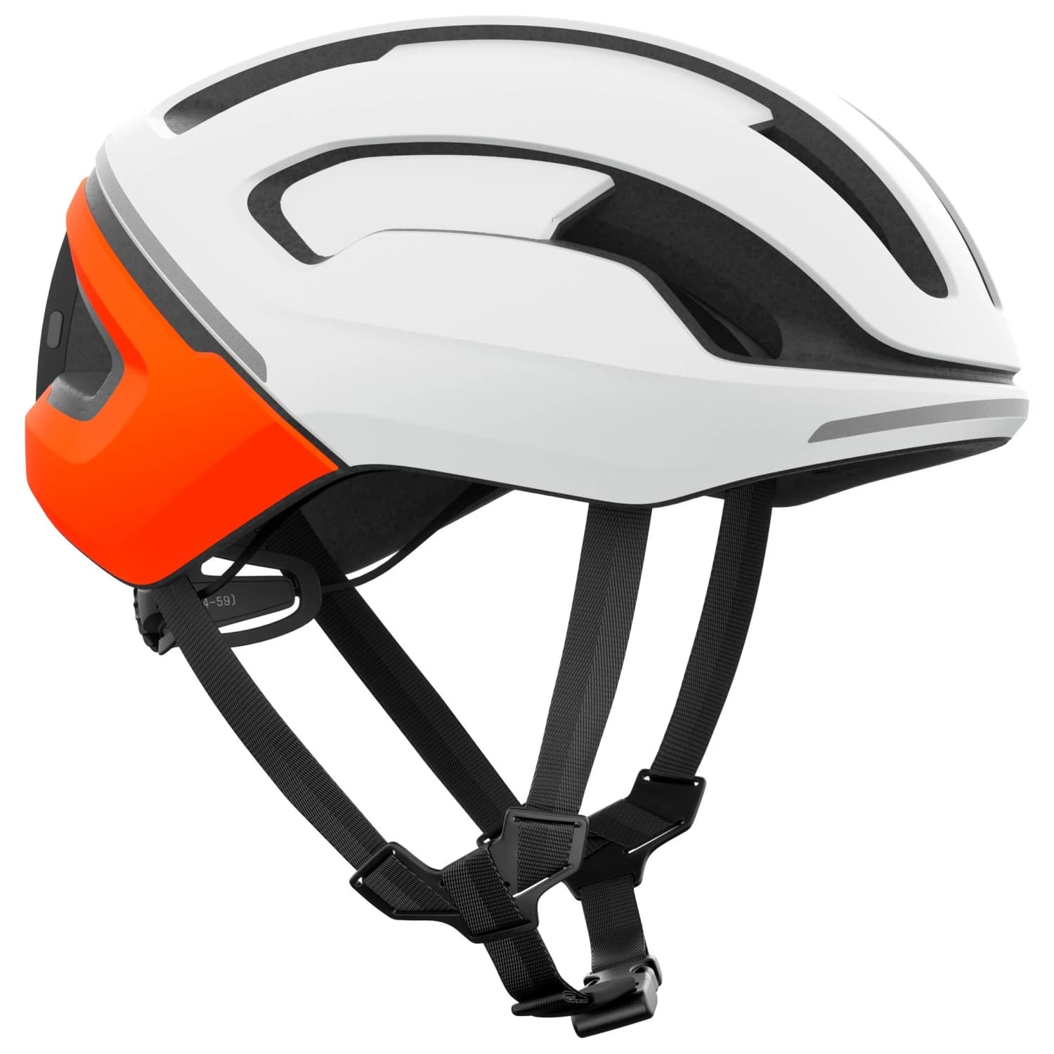 Каска за шосейно колоездене POC Omne Beacon Mips Bike helmet - Hydrogen White / Fluorescent Orange Matt