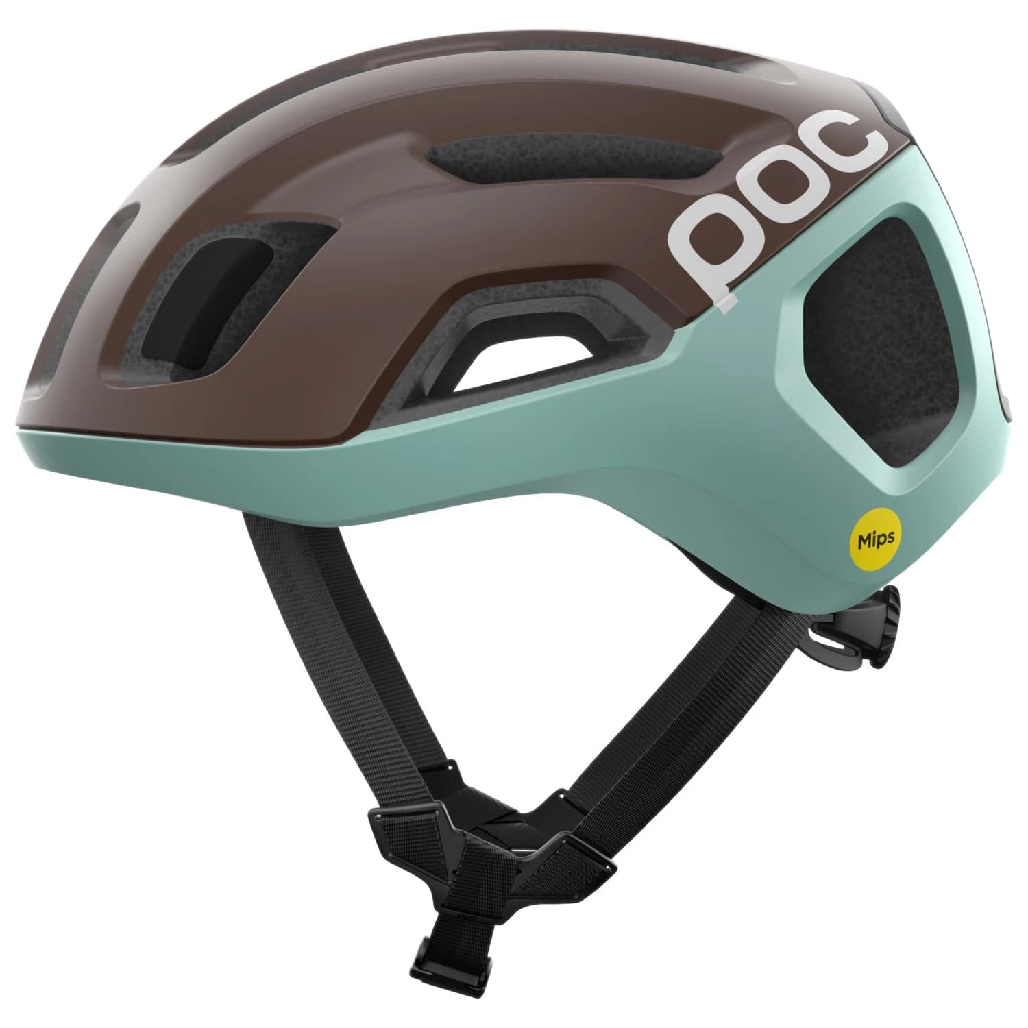 Каска за шосейно колоездене POC Ventral Air Mips Bike helmet - Bronzite Brown Matt / Lazurite Blue Matt
