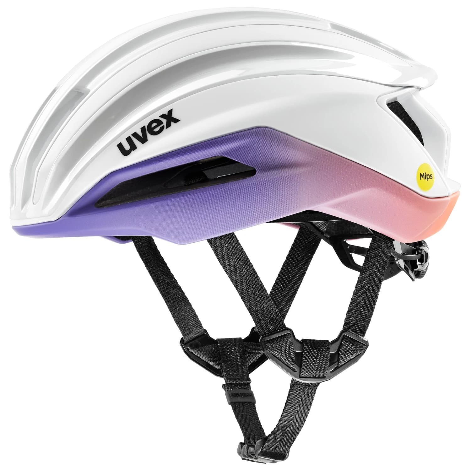Каска за шосейно колоездене Uvex Surge Aero Mips Bike helmet - White / Lilac Apricot Matt