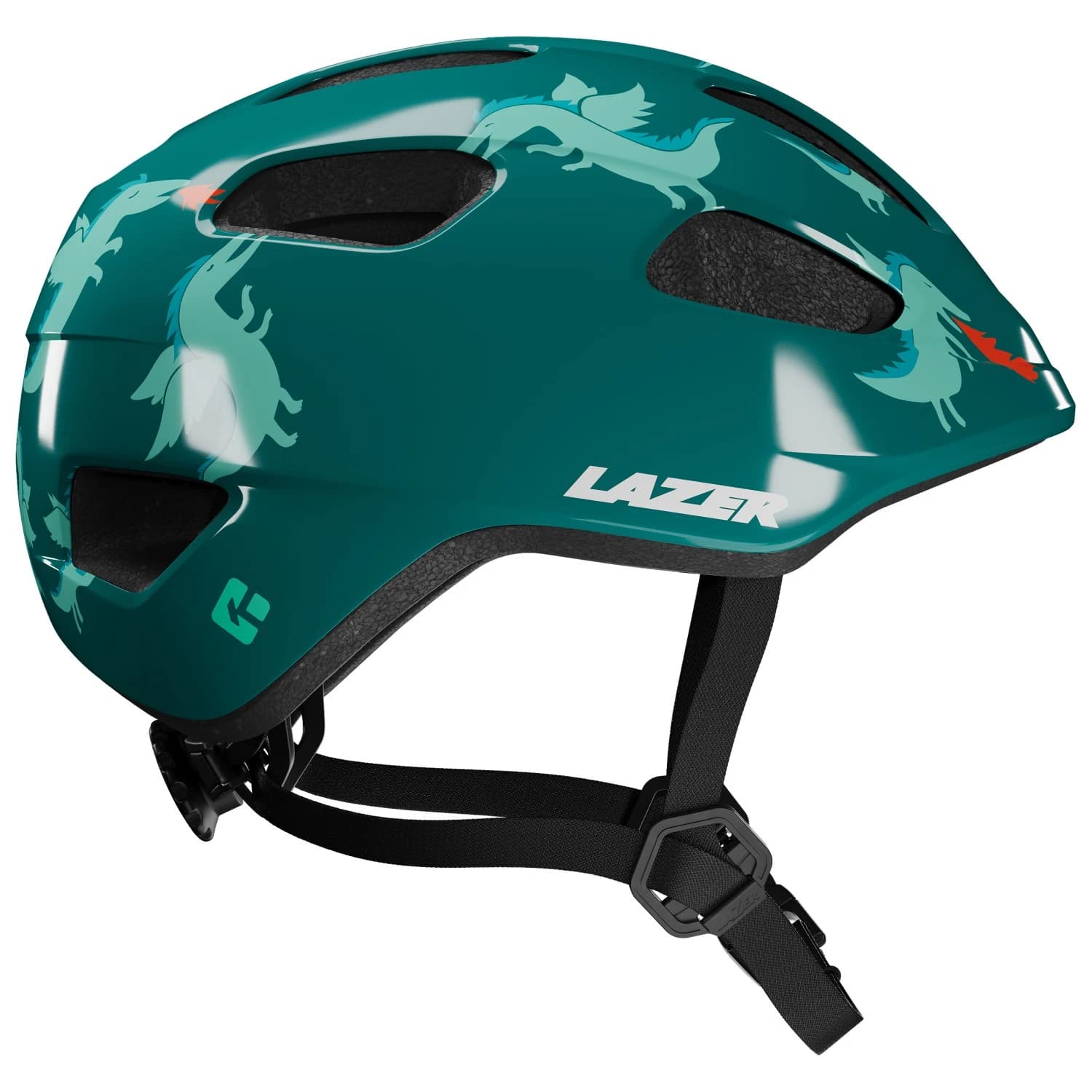 Детска каска за велосипед Lazer Kid's Nutz 2.0 KinetiCore Bike helmet - Dragons