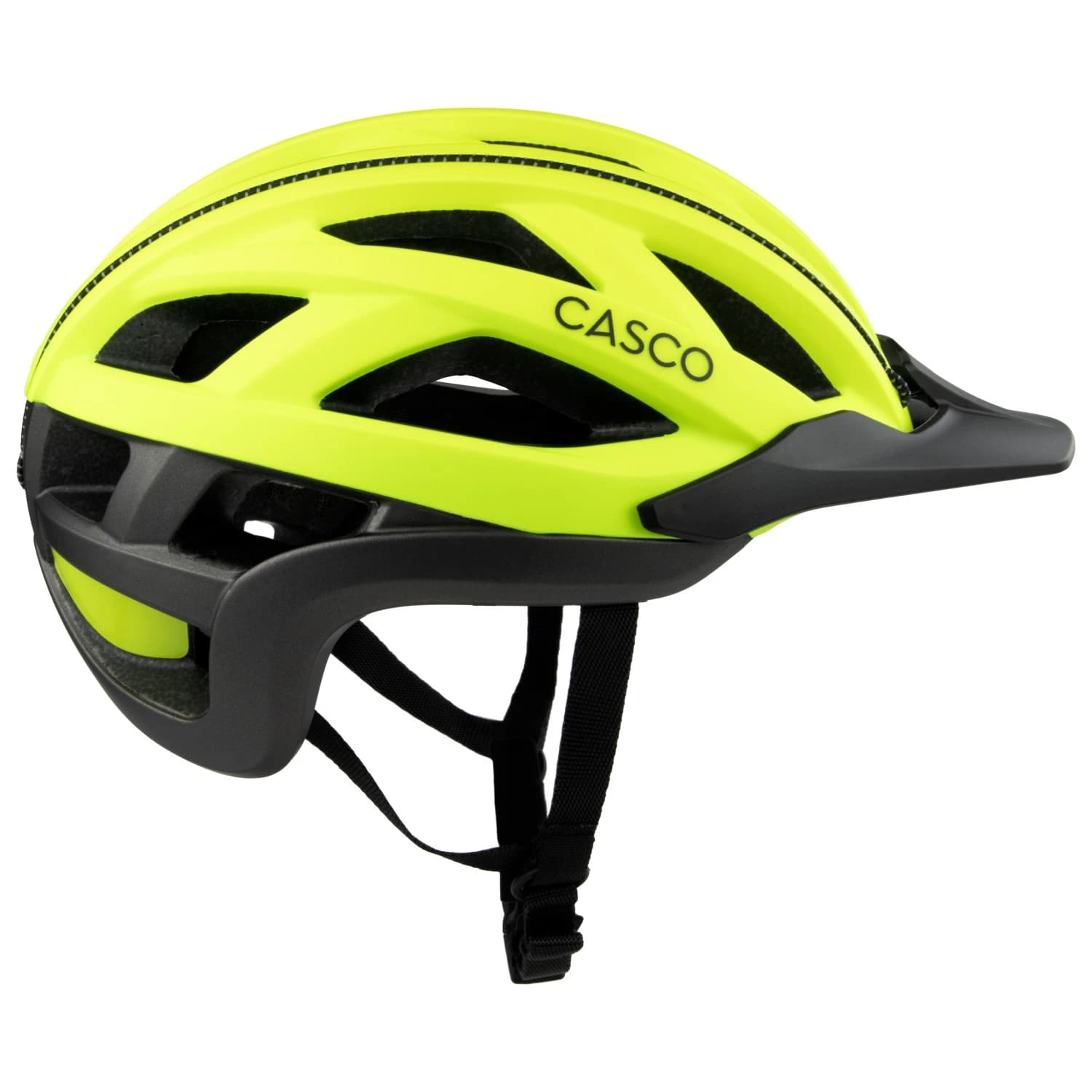 Каска за велосипед CASCO Cuda Bike helmet - Neon Yellow / Grey