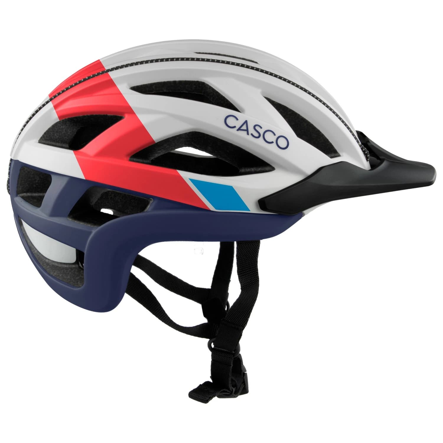 Каска за велосипед CASCO Cuda Bike helmet - Weiss / Rot / Blau