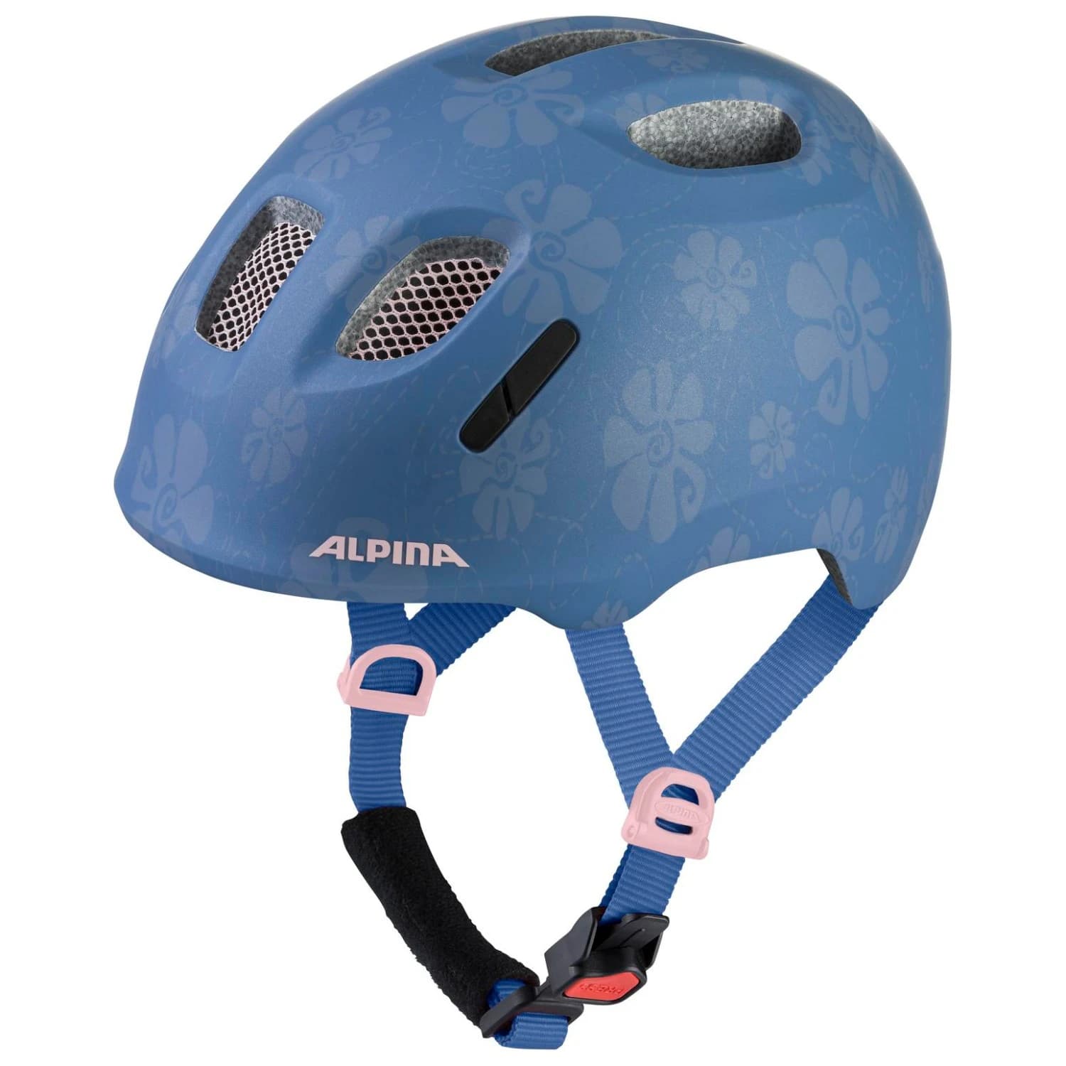 Детска каска за велосипед Alpina Kid's Ximo 2 LE Bike helmet - Soft Blue Flowers Matt