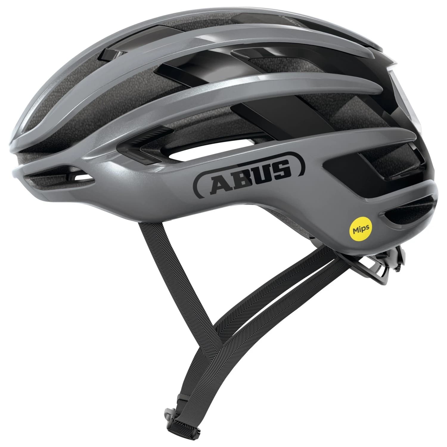 Каска за шосейно колоездене Abus Airbreaker 2.0 Mips Bike helmet - Graphite Silver
