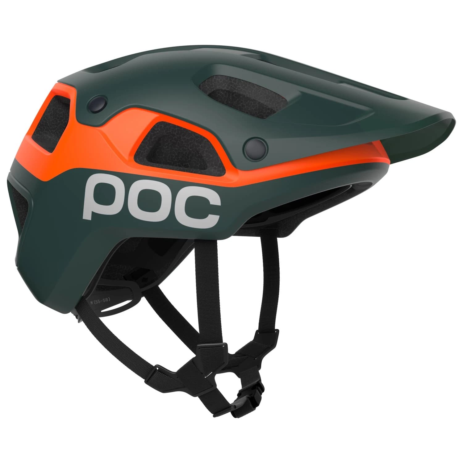 Каска за планинско колоездене POC Cularis Pure Bike helmet - Pargasite Green Matt/Fluorescent Orange Matt
