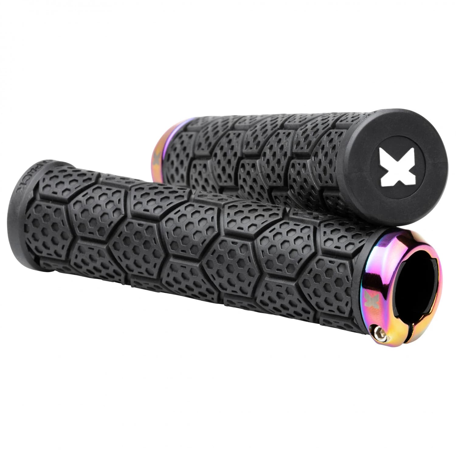 Грипове за кормило Sixpack racing D-Trix AL Bike grips - Black / Oilslick