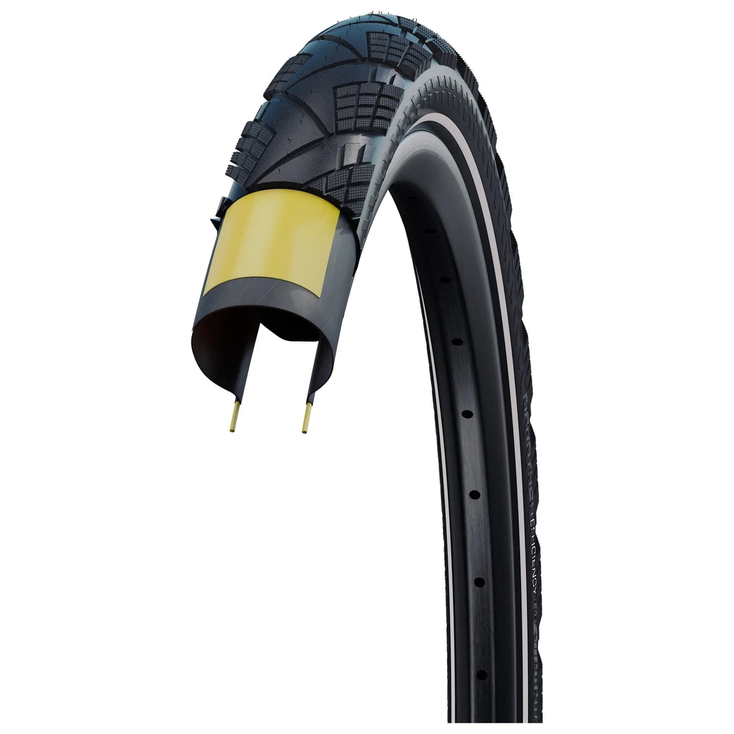 Велосипедна гума Schwalbe Marathon Efficiency Evo 28'' (40-622) SR V-Guard Bicycle tire - Black Reflex