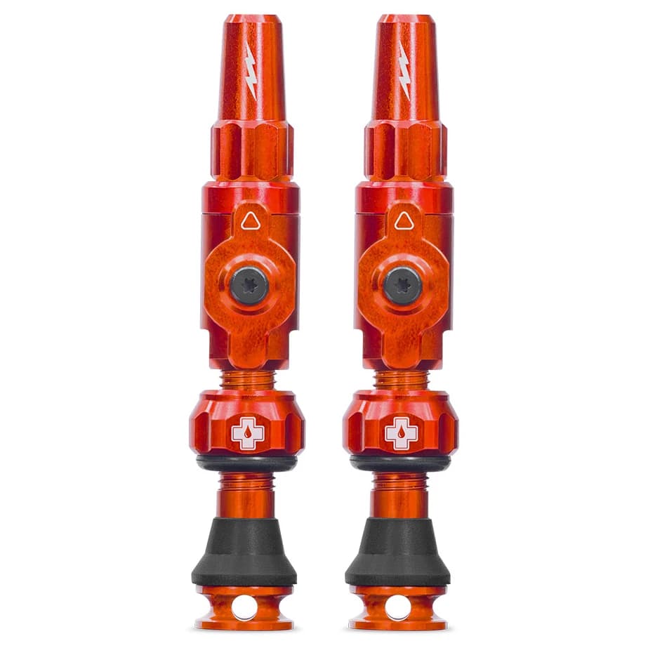 Аксесоар за безкамерен гума Muc Off Tubeless Valves Big Bore Lite Bicycle valve - Orange