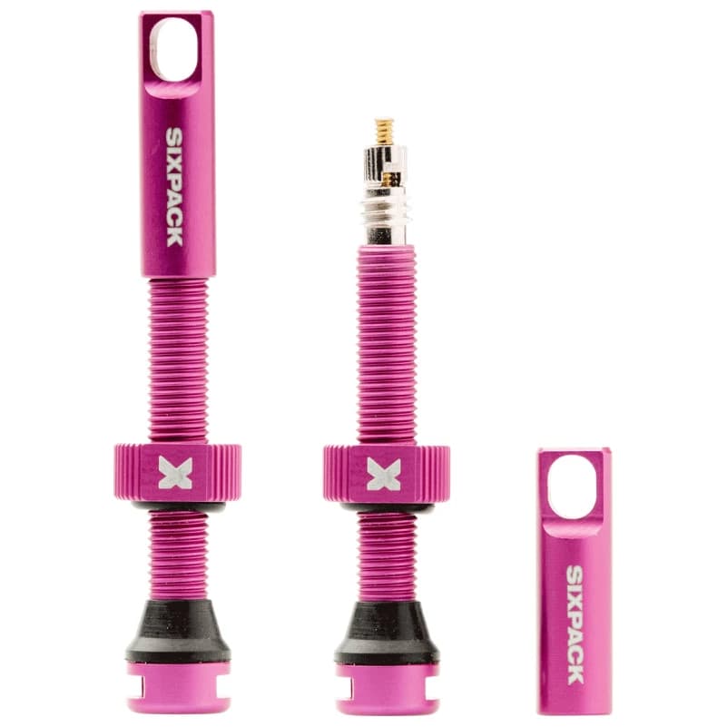 Аксесоар за ремонт на гуми Sixpack racing Tubeless Ventile 44mm Bicycle valve - Pink