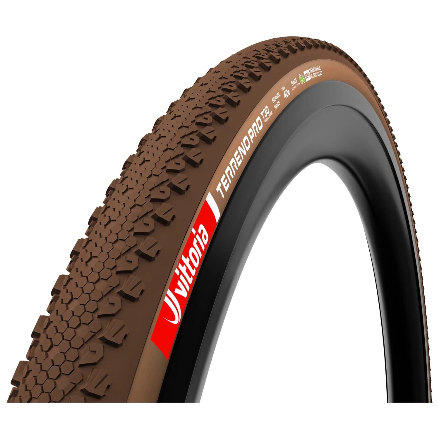 Гума за шосейно колоездене Vittoria Terreno Pro T30 FL GRV Race 28'' (45-622) Fold. Bicycle tire - Brown / Brown