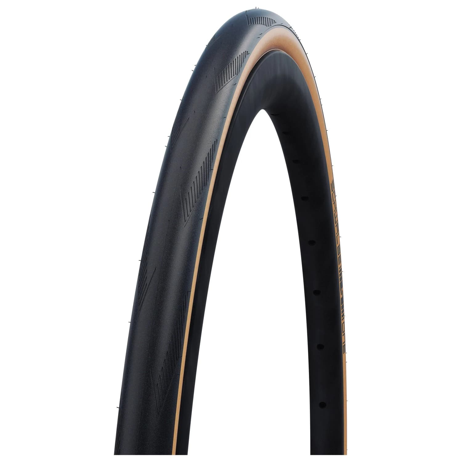 Гума за шосейно колоездене Schwalbe One Performance Line Raceguard 28'' (25-622) Bicycle tire - Black / Bronze Sidewall