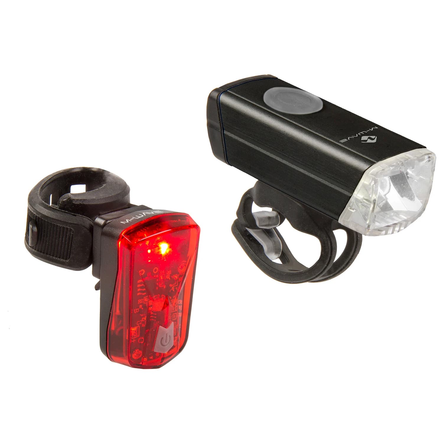 Велосипедна светлина M-wave Atlas 20 USB Akku-Beleuchtungsset - Black