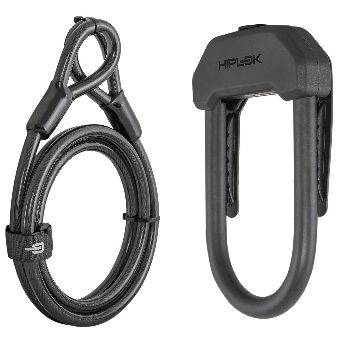 U-образен катинар Hiplok DX Plus With 2 M Cable Bike lock - All Black