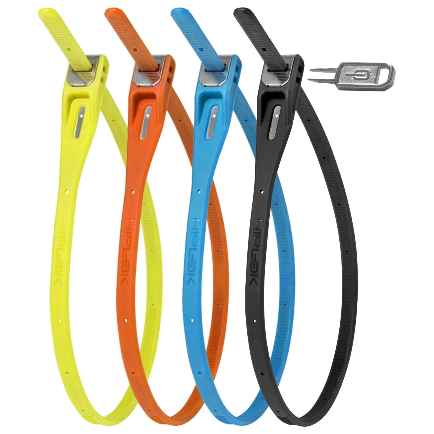 Кабелен катинар Hiplok Z Lok 4 Pack Bike lock - Black Cyan Orange Lime