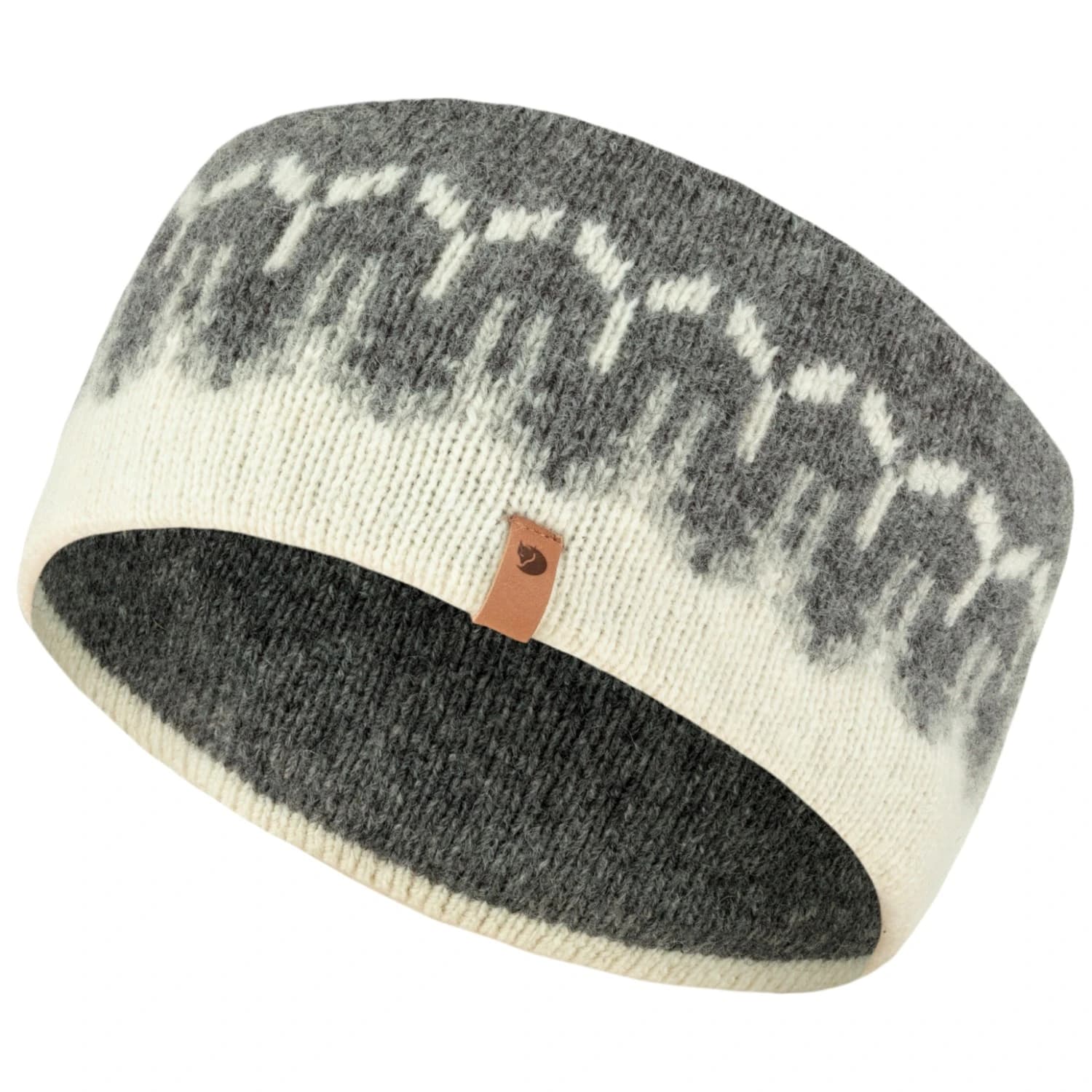 Лента за глава Fjällräven Övik Path Knit Headband - Chalk White / Grey