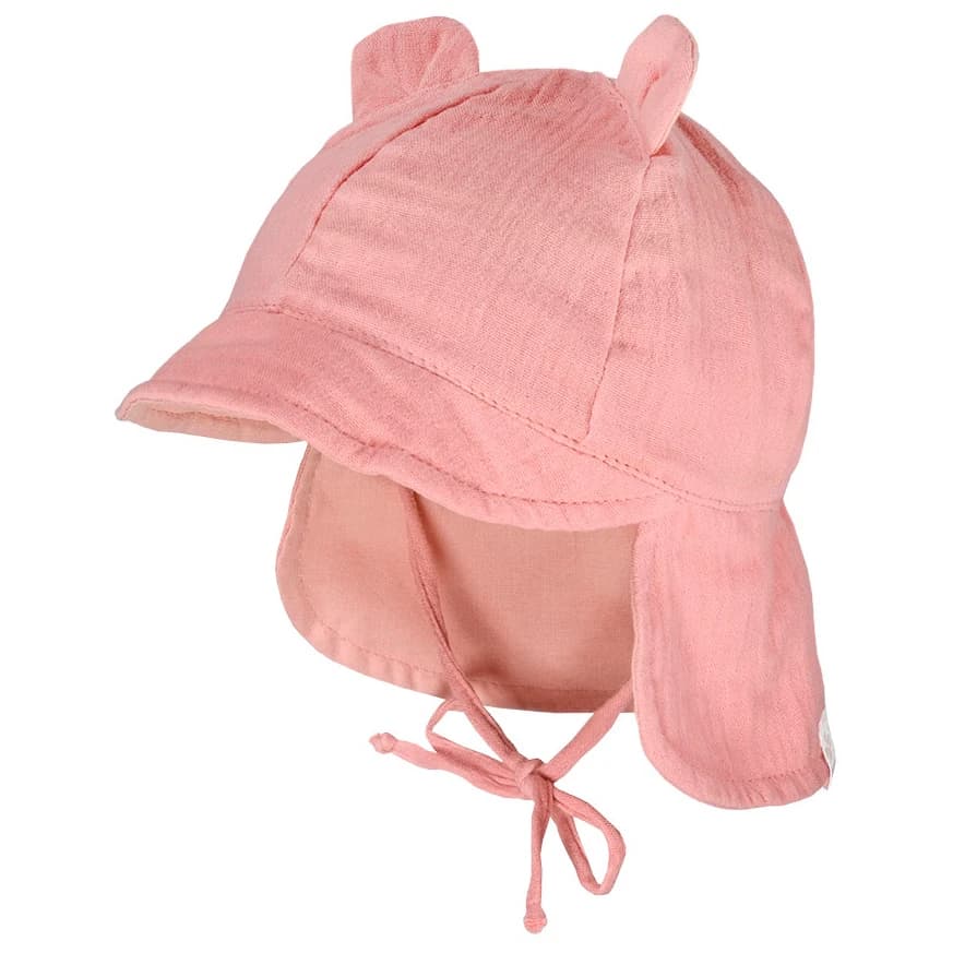 Шапка с козирка maximo Baby's Bonnet with Ear and Neck Protection Cap - Oldrose