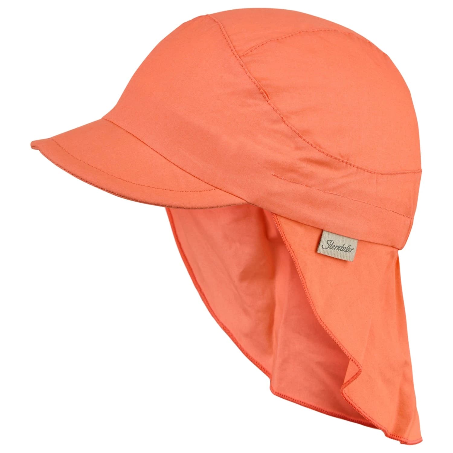 Детска шапка с козирка Sterntaler Kid's Peaked Cap with Neck Protection Uni Cap - Leuchtorange