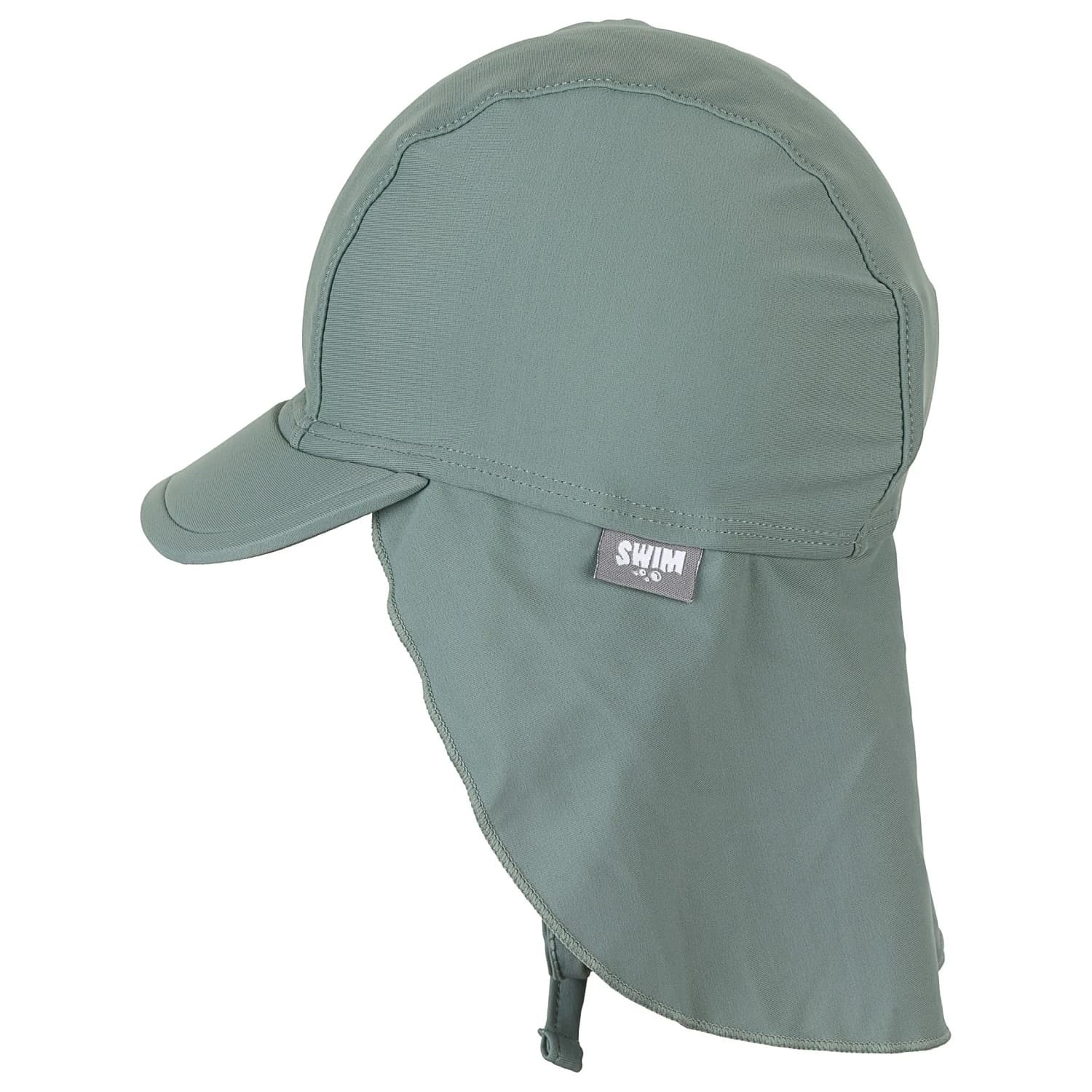 Детска шапка с козирка Sterntaler Kid's Peaked Cap with Neck Protection with Cord Cap - Matte Green